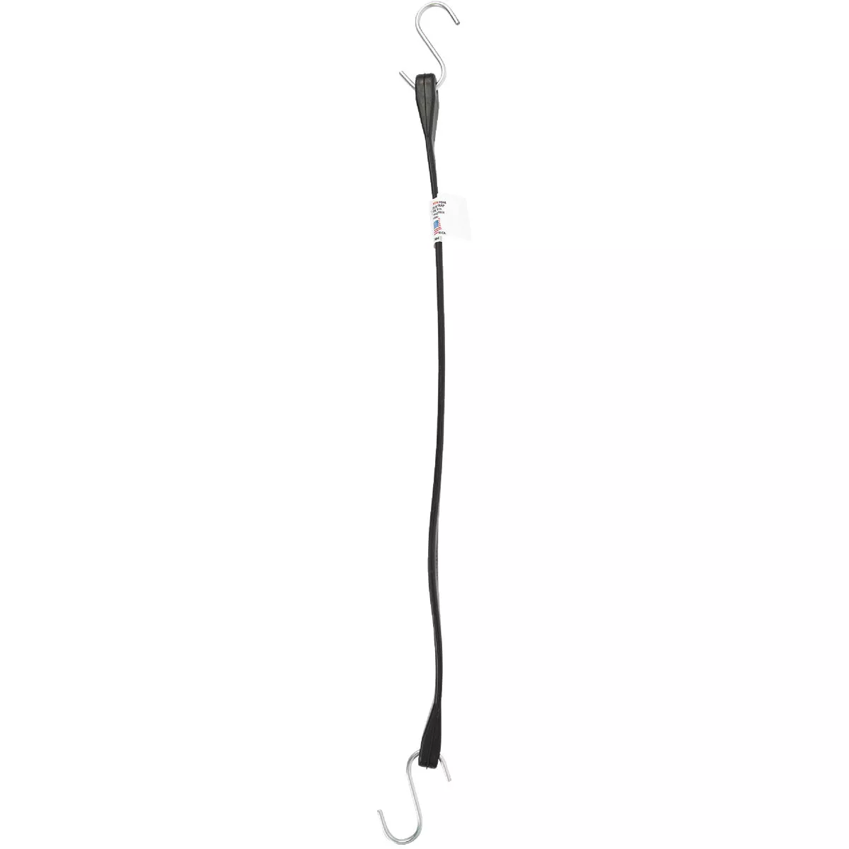 Erickson 5/8 In. x 24 In. Hook-to-Hook Rubber Industrial EDPM Tarp Strap, Black