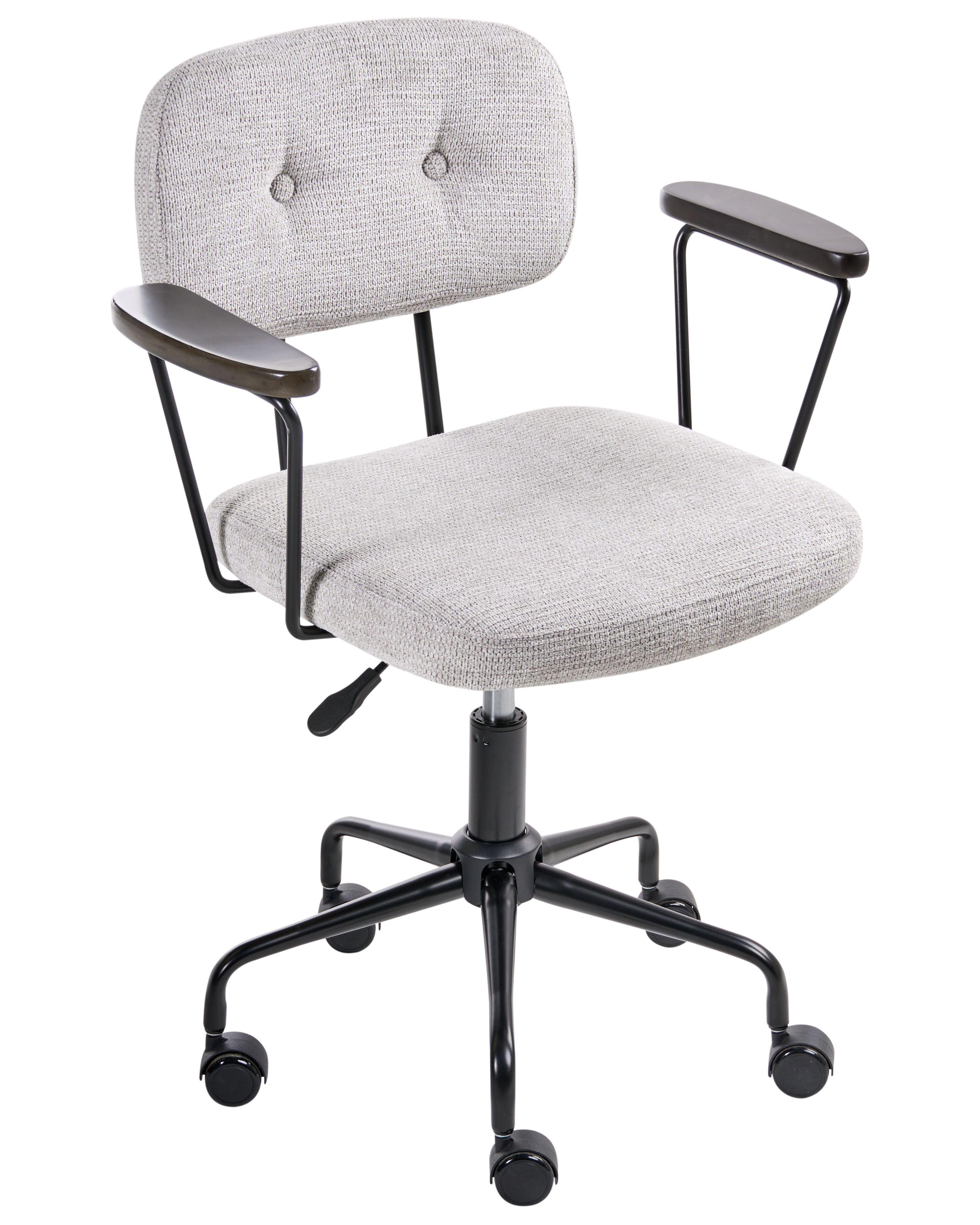 Desk Chair ALGERITA Fabric Light Grey