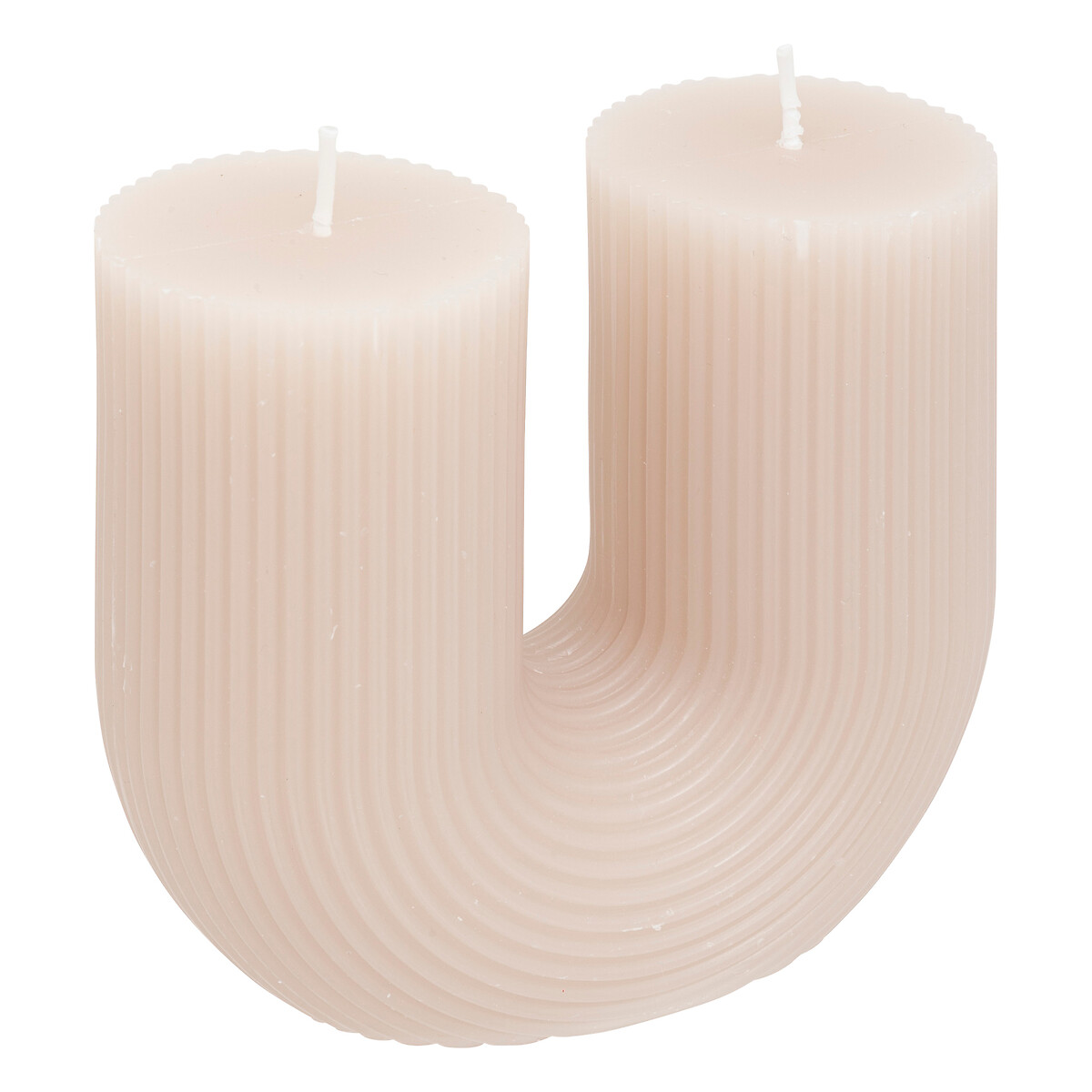 "Demi" U-shaped candle Taupe grey, 400g