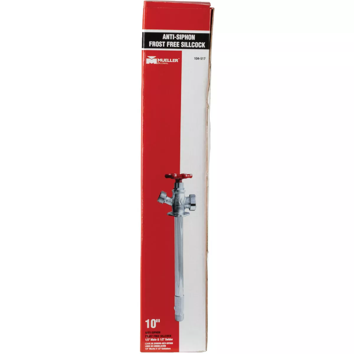 ProLine Chrome Plated Brass 1/2 In. MIP x 3/4 In. MHT Anti-Siphon 10 In. Frost Free Sillcock