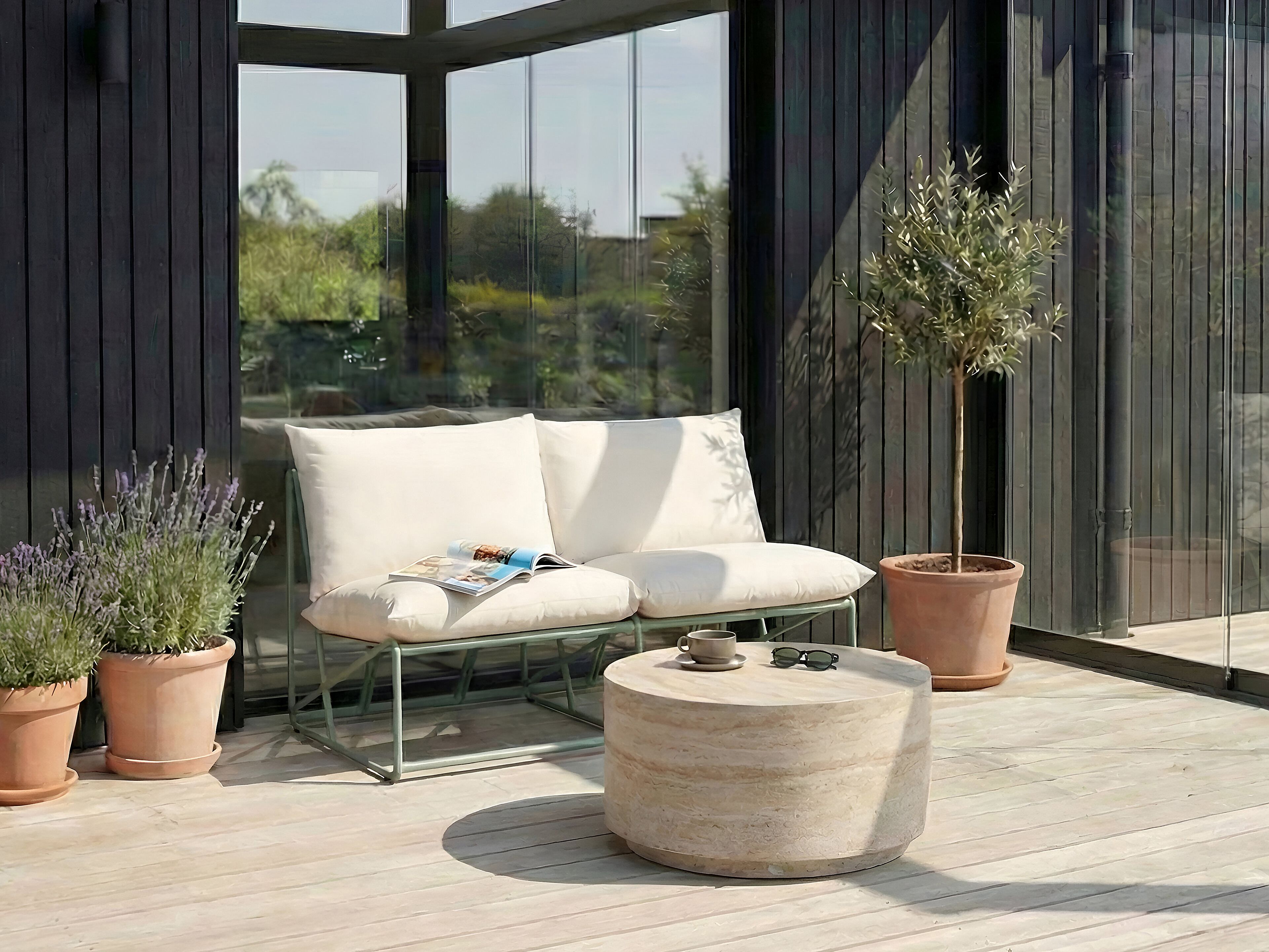 Garden Sofa 2 Seater PICO Metal Green