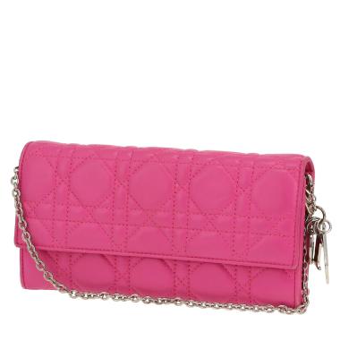 Dior Wallet on Chain handbag in pink leather cannage1:1High-quality replica