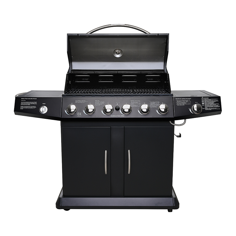 In Stock 6+1 Burner Stainless Steel Gas BBQ Grill with Electronic Ignition Propane Fuel 72000BTU for Outdoor Use
