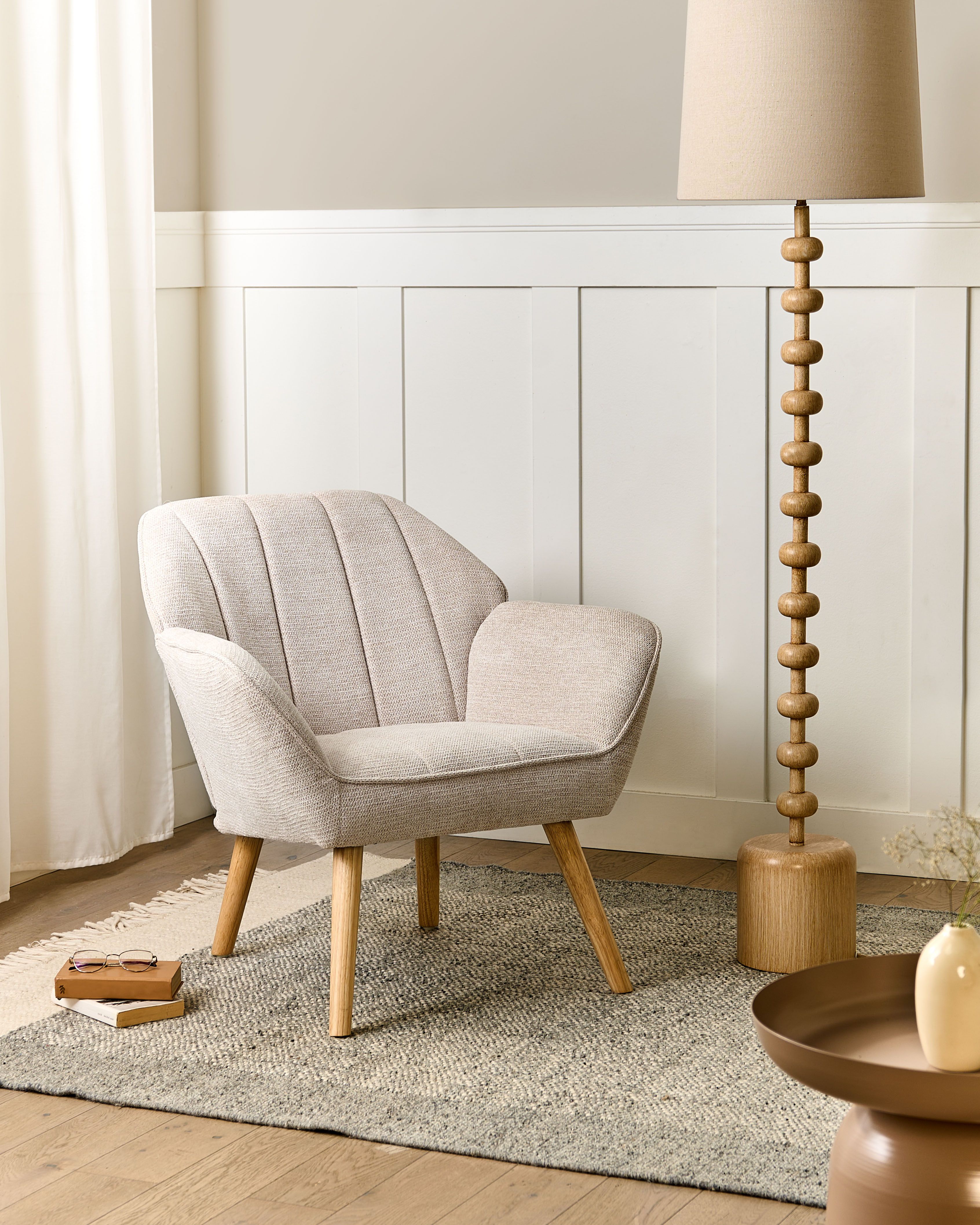 Armchair TORUD Fabric Light Beige