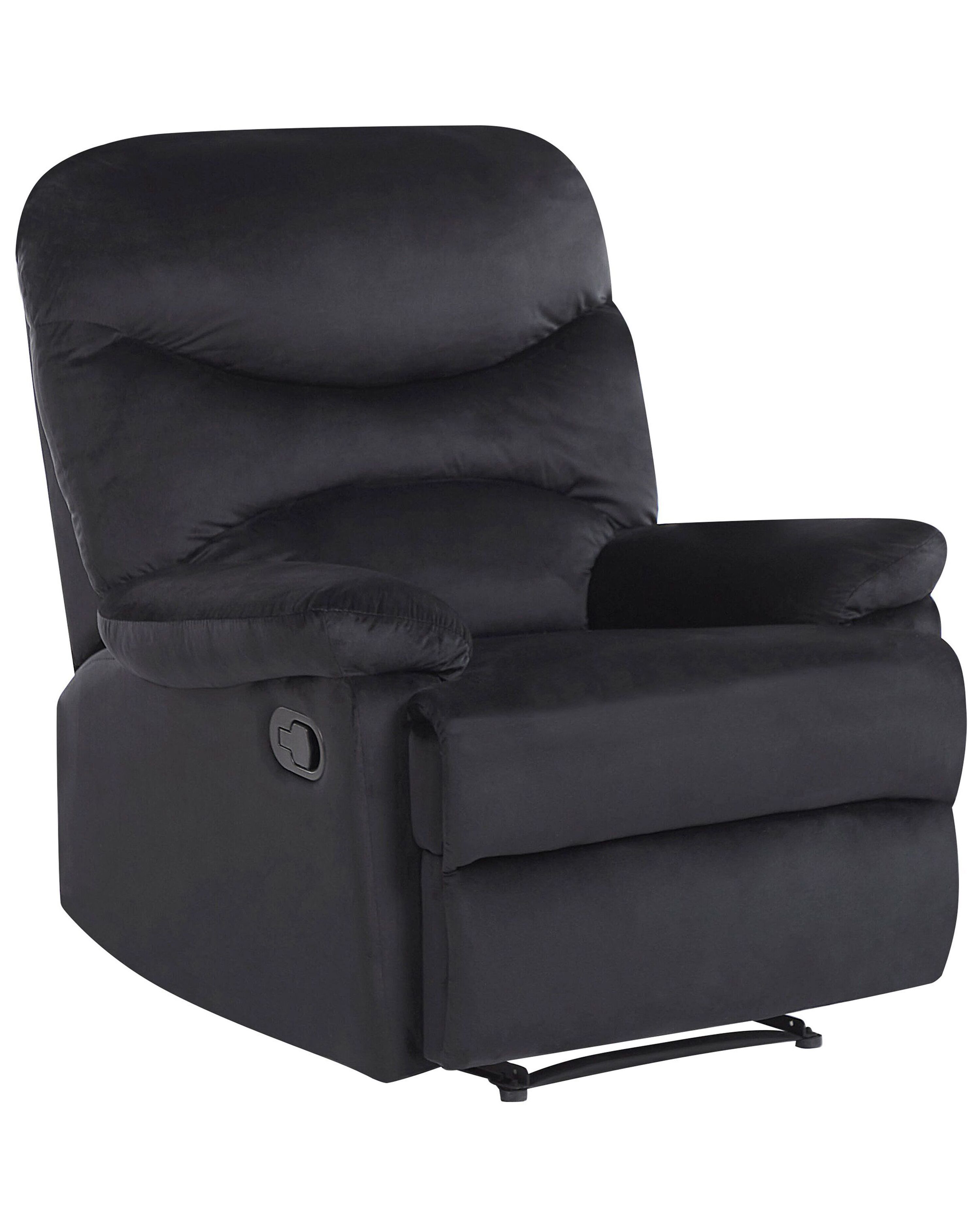 Recliner Chair ESLOV with Footrest Velvet Black