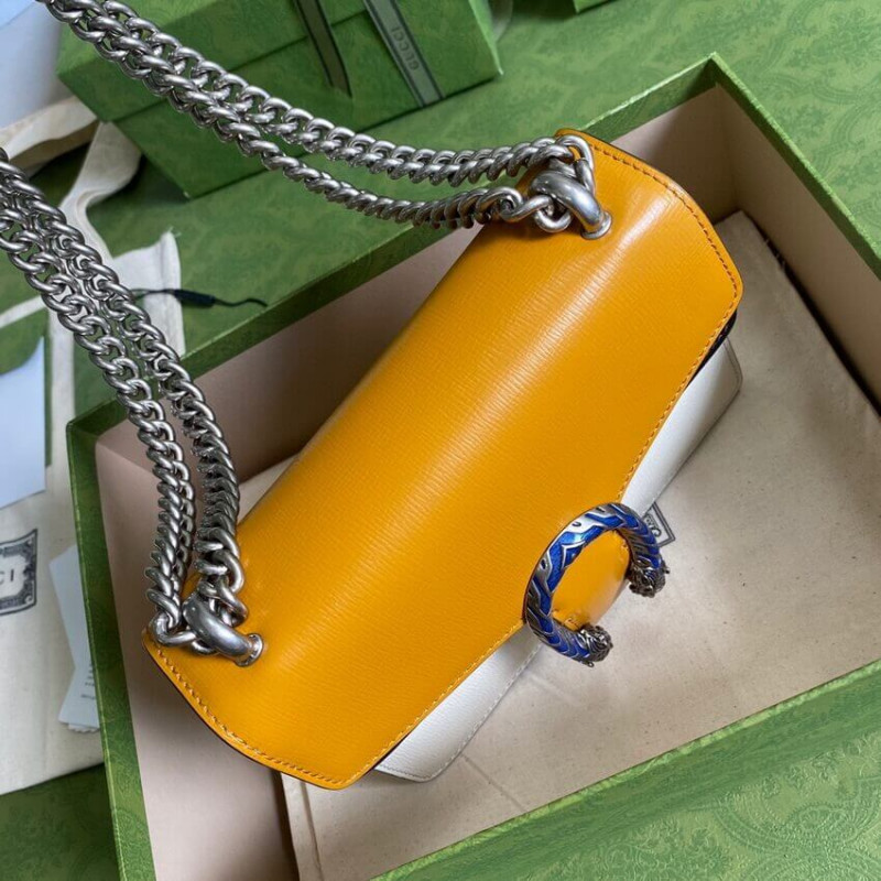 Replica Gucci Dionysus Mini Bag 421970 Orange White Leather1:1High-quality replica