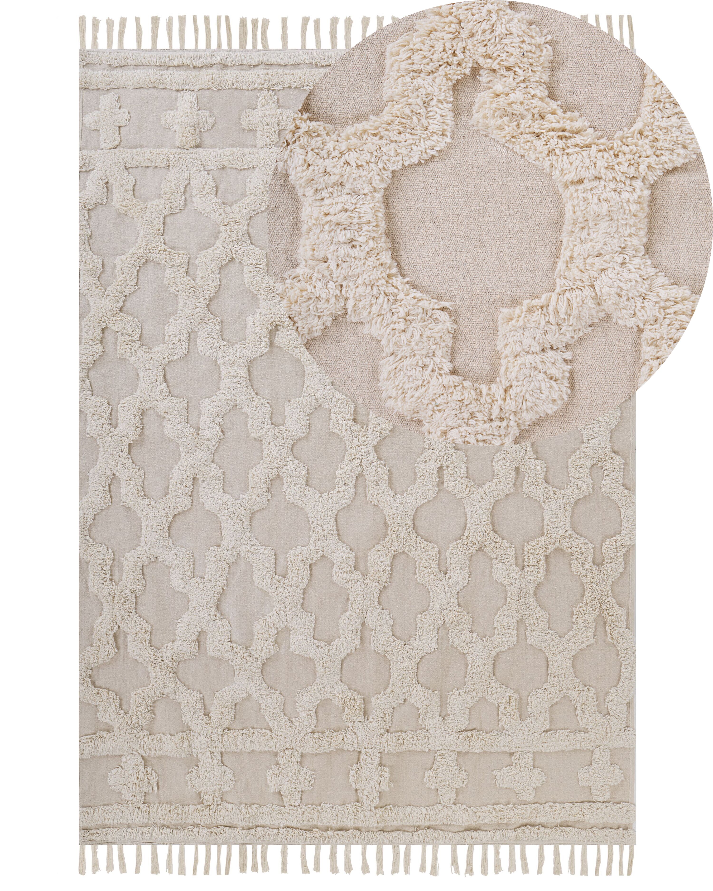 Rug SULUOVA Beige 160 x 230 cm Cotton