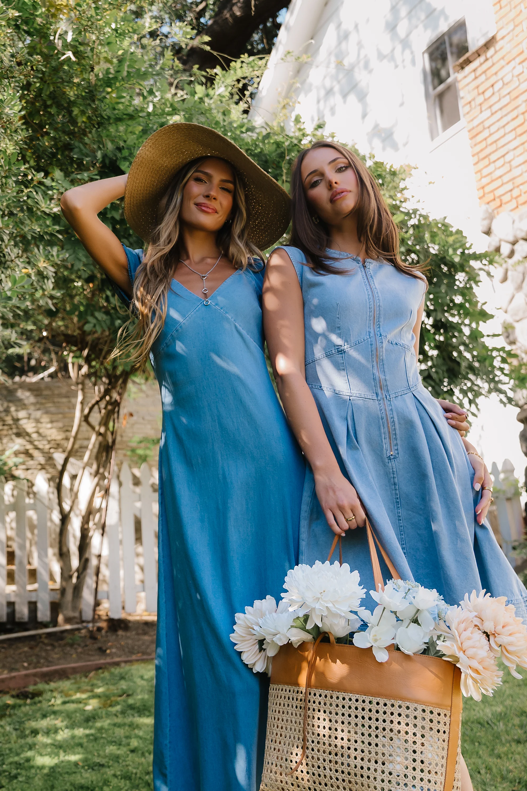 Sylvia Denim Maxi Dress
