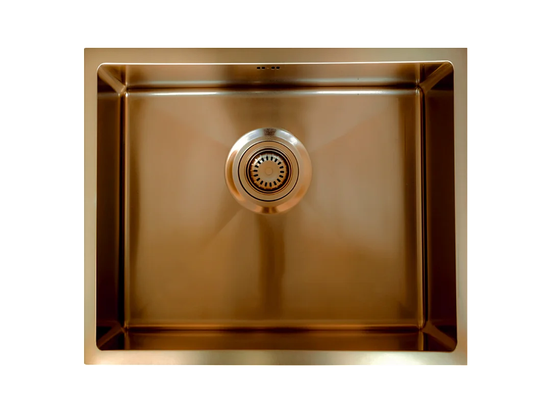 Luisa évier 1 cuve seule 55x45 en inox cuivre brossé - Essebagno