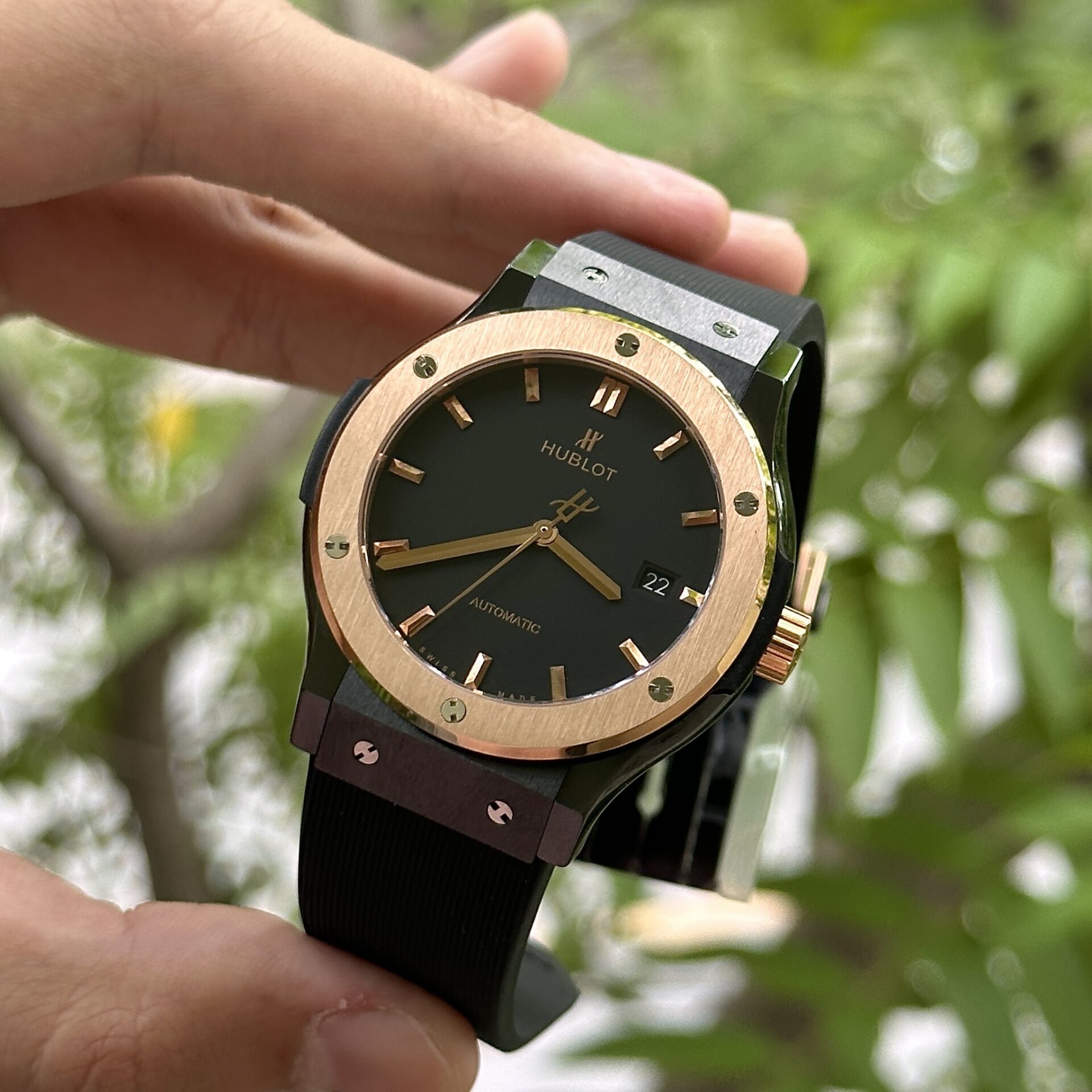 Hublot Classic Fusion Ceramic Demi Gold Replica 1:1 Watch JJZ 42mm - Top club