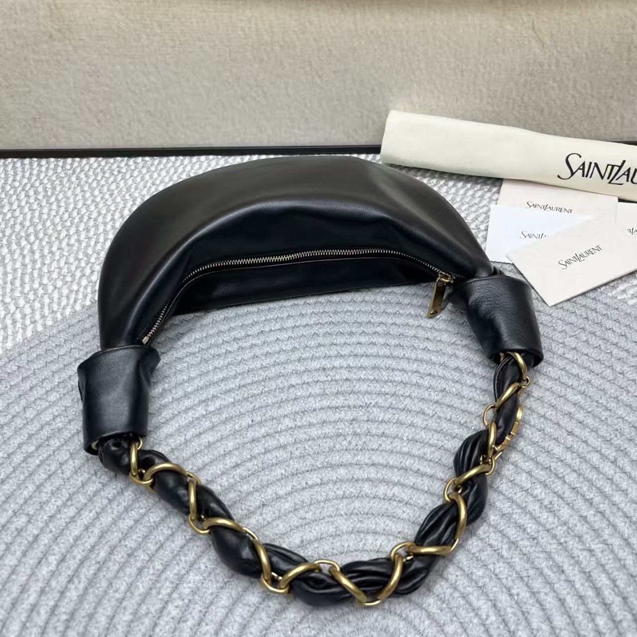 Saint Laurent AMALIA Leather Hobo HandBag1:1High-quality replica