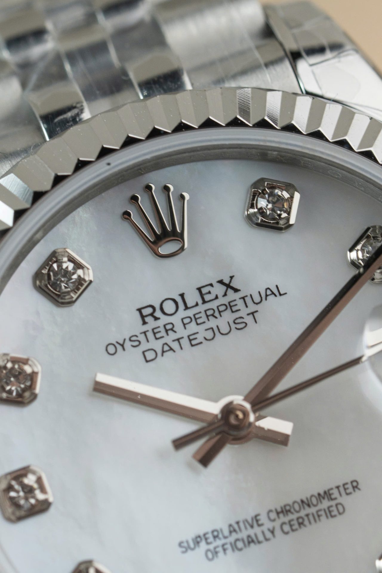 Rolex DateJust Lady Fake Watch Dial Mother Of Pearl Jubilee Strap 31mm - Elite Watch Atelier