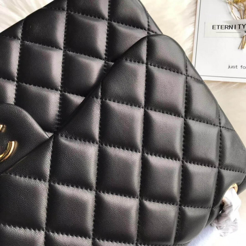 Replica Chanel Lambskin 30Cm Classic Flap Bag A1113 Black1:1High-quality replica