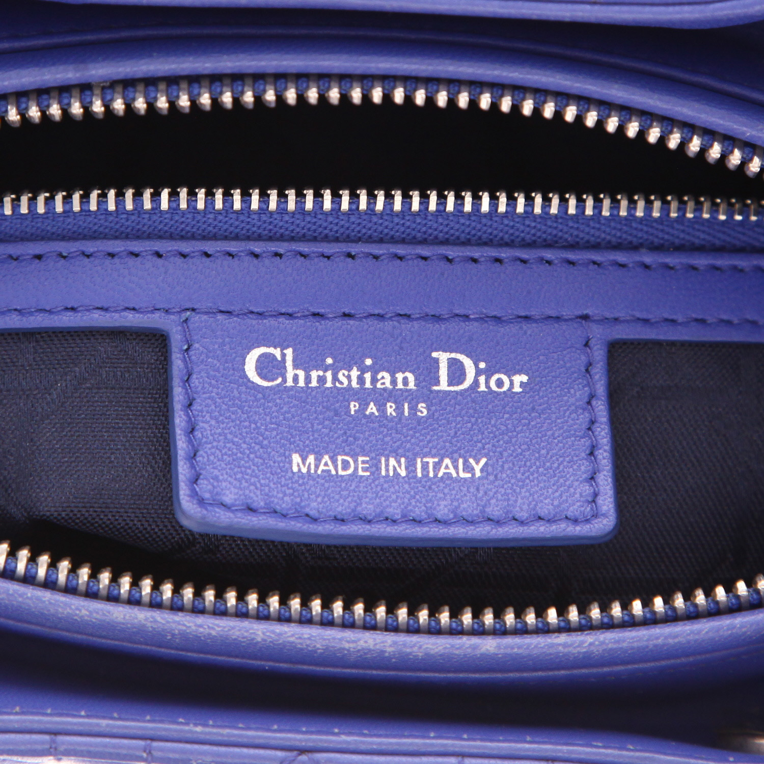 Dior Lady Dior handbag in blue leather cannage1:1High-quality replica