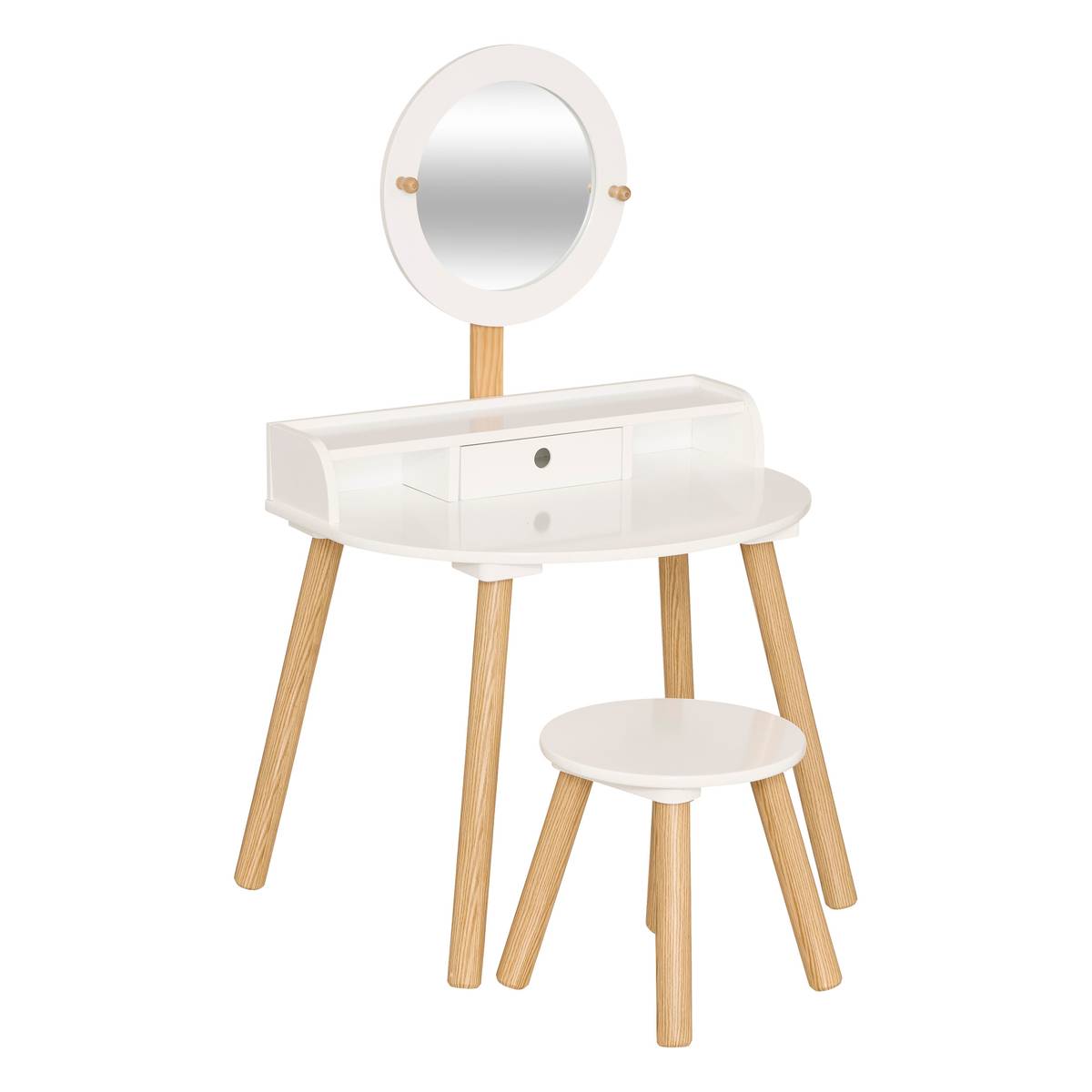 "Bella" Children's Vanity and Stool H.89.2 cm, White