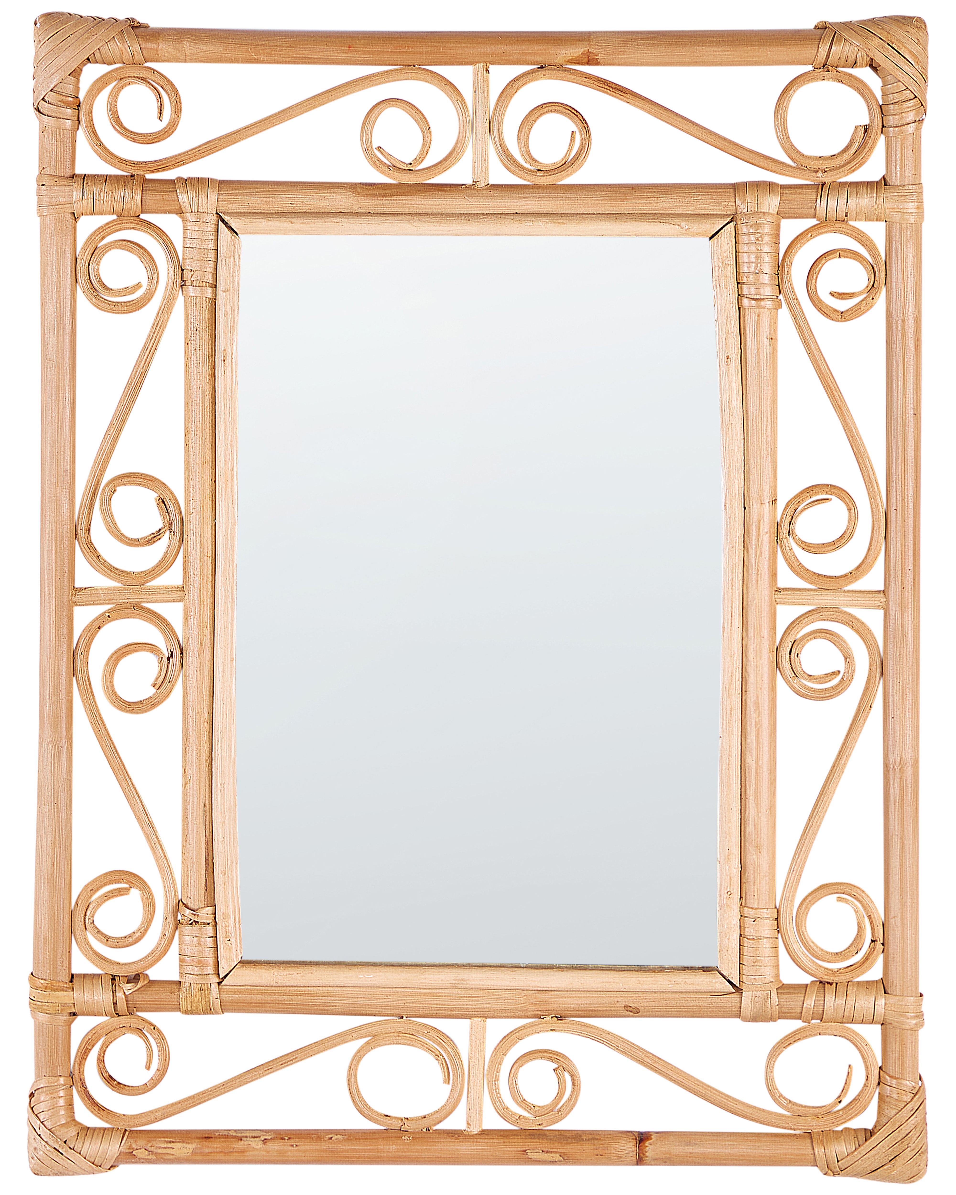 Wall Mirror AMANU 41 cm 52 cm Rattan Natural