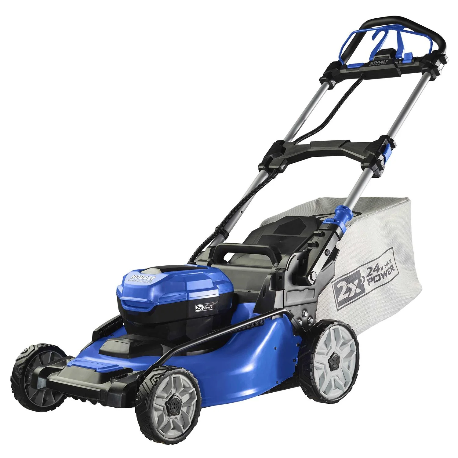 Kobalt Cordless Self-Propelled Lawn Mower, 2x24-Volt 20-in 5 Ah - KLMS 2524A-03 Kobalt Cordless Self-Propelled Lawn Mower, 2x24-Volt 20-in 5 Ah - KLMS 2524A-03