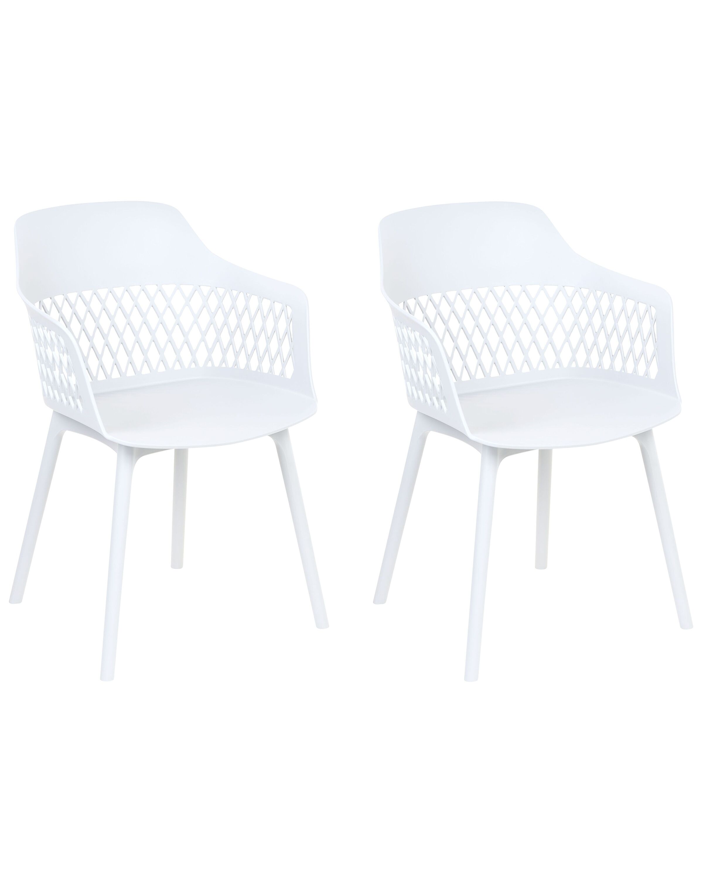 Set of 2 Dining Chairs ALMIRA White