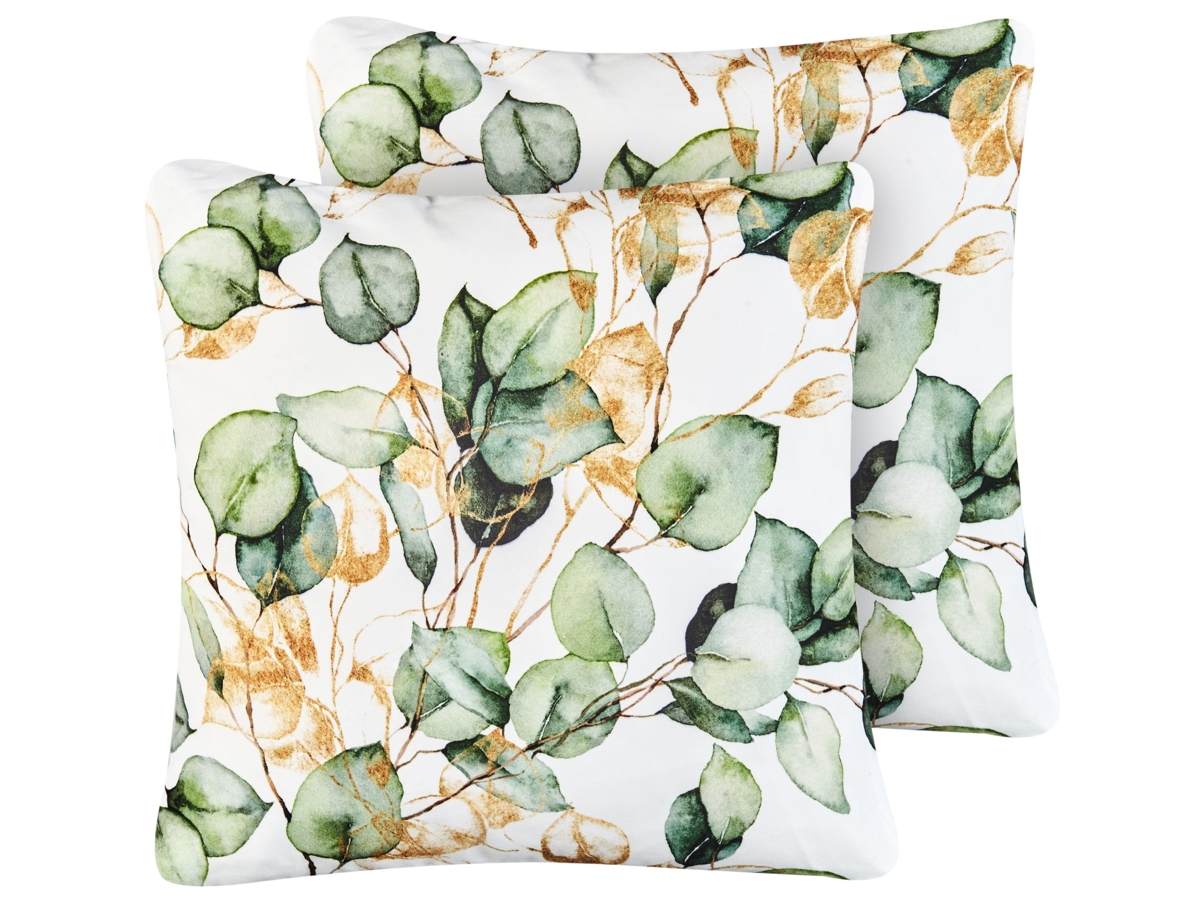 Set of 2 Outdoor Cushions GLADE Plant Pattern 45 x 45 cm Multicolour