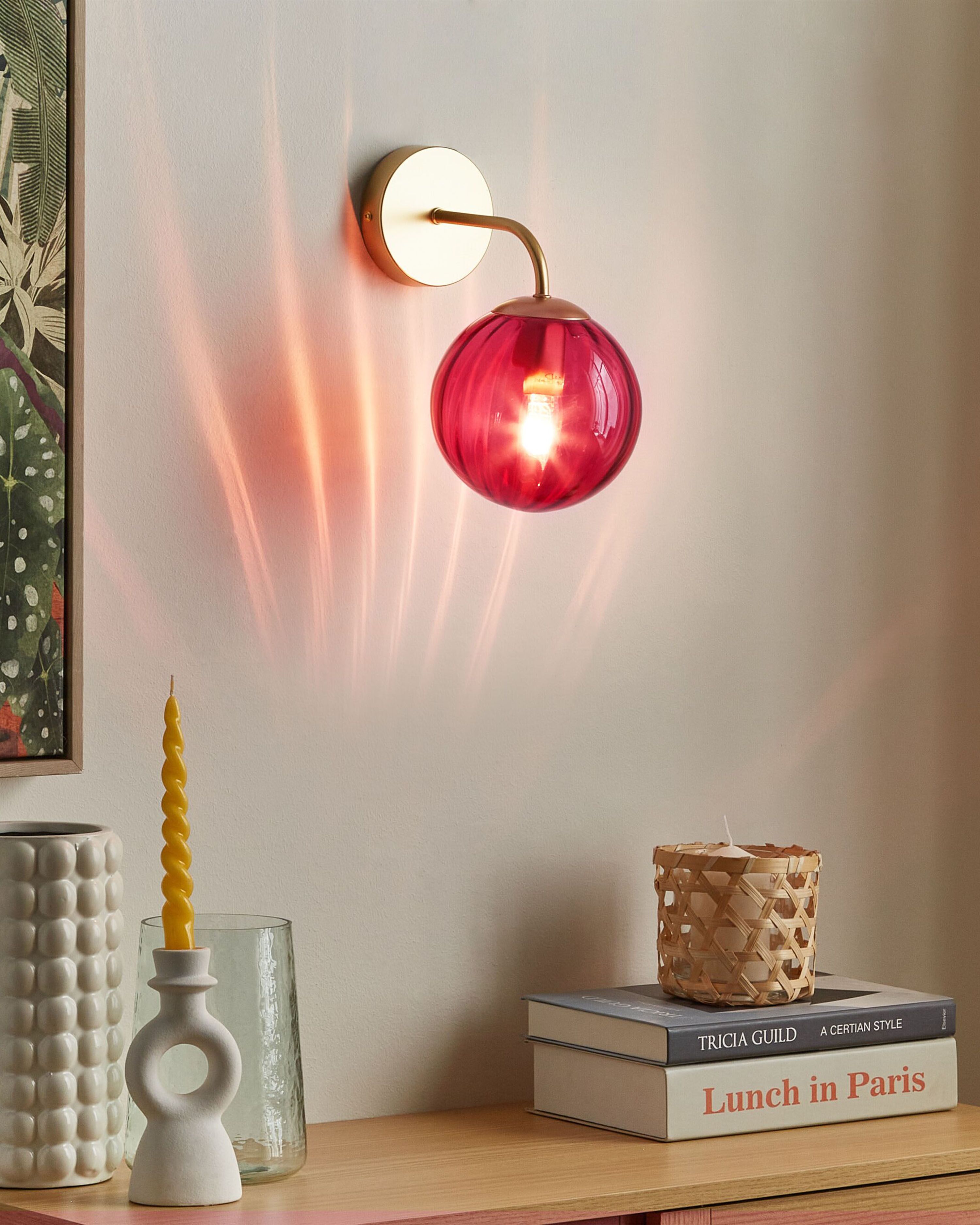 Wall Lamp BOOMI Metal Burgundy