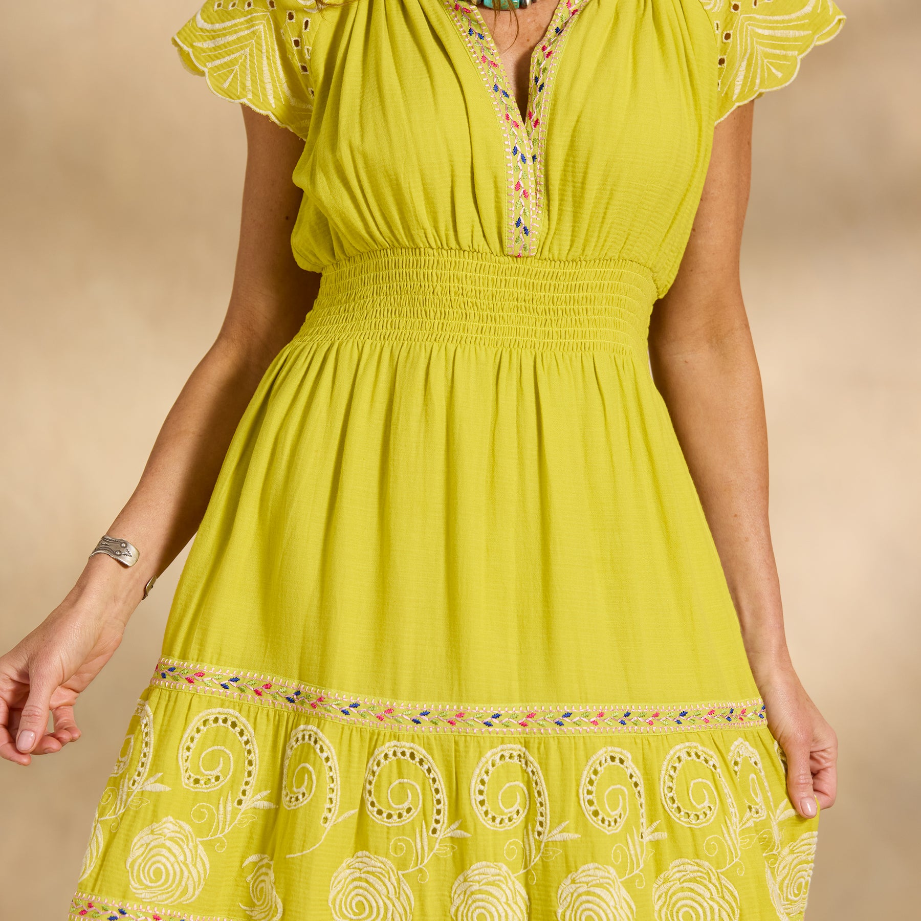 Remi Eyelet Dress - Sundance Clothing