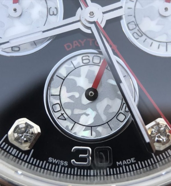 Replica Rolex Daytona 116599 Colorful Crystal Bezel Black Dial SS Bracelet A7750 - Elite Watch Atelier