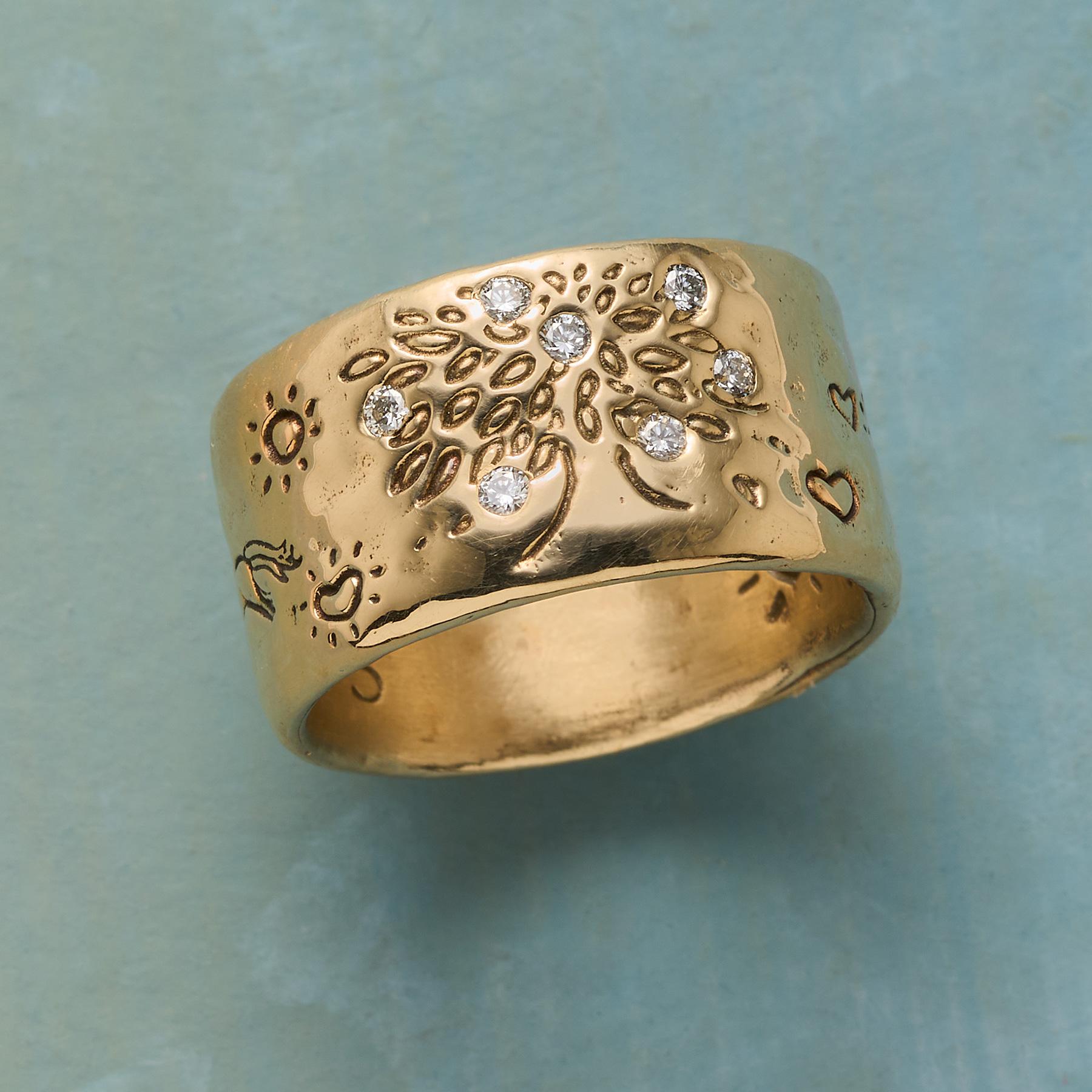 Dappled Forest Ring, Yellow Gold - Sundance Clothing