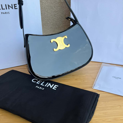 CELINE TILLY Medium Painted Cowhide Handbag