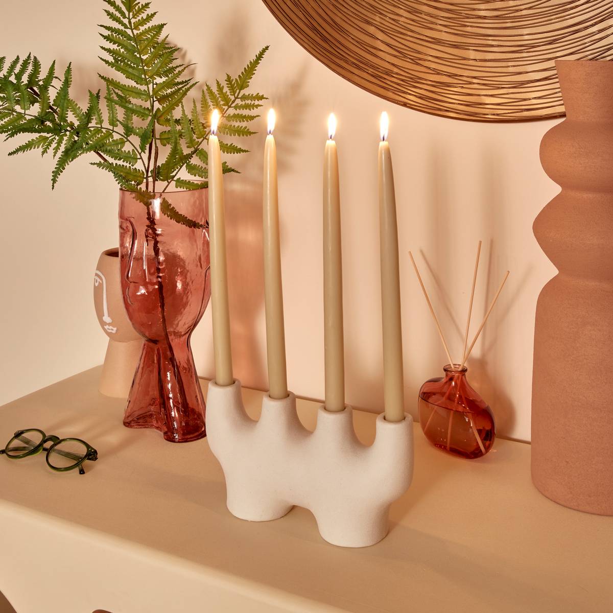 Chandelier "Sien" White Stoneware (ceramic), H.12.5 cm