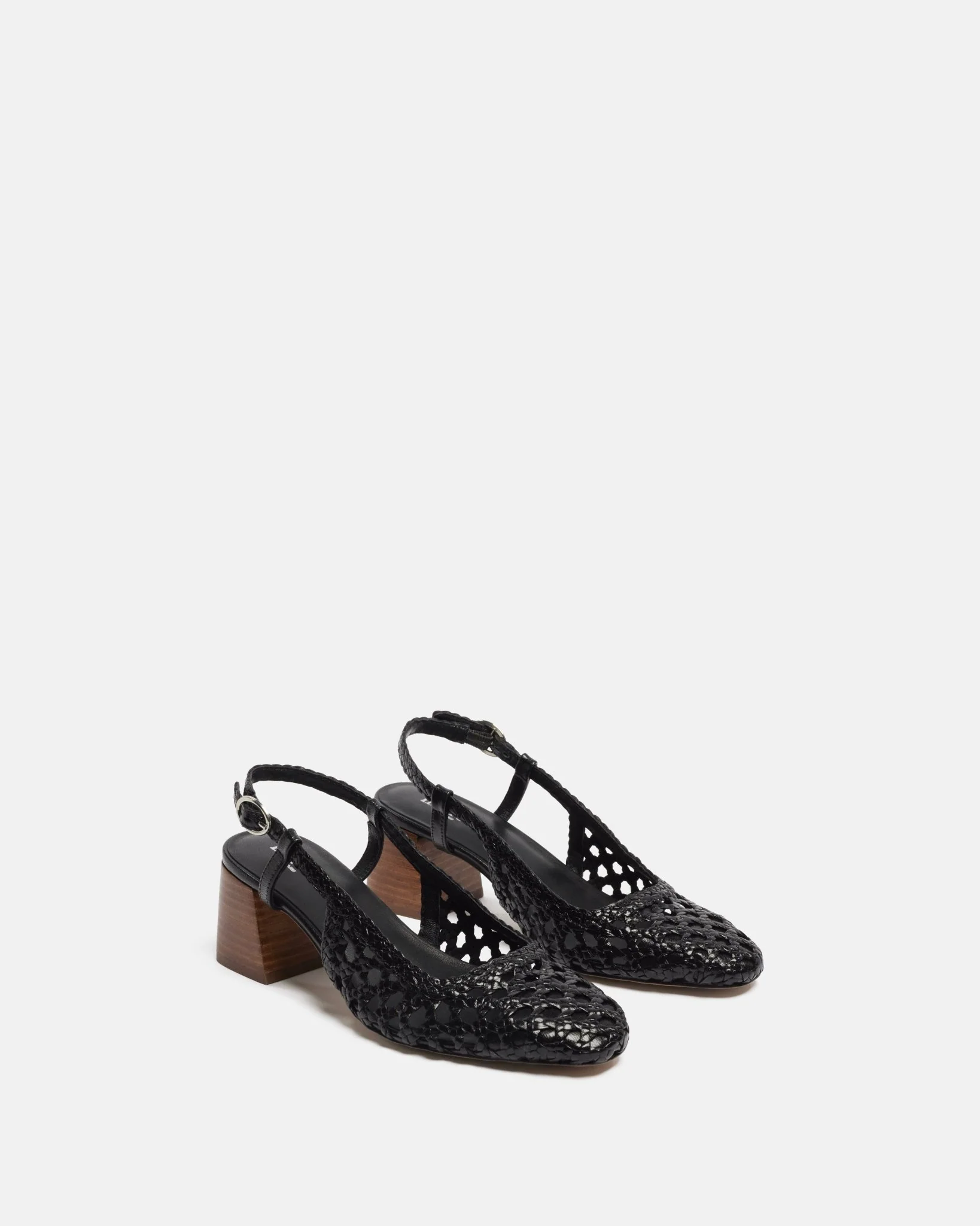 ESCARPINS MABELA - En cuir à talons slingbacks noir