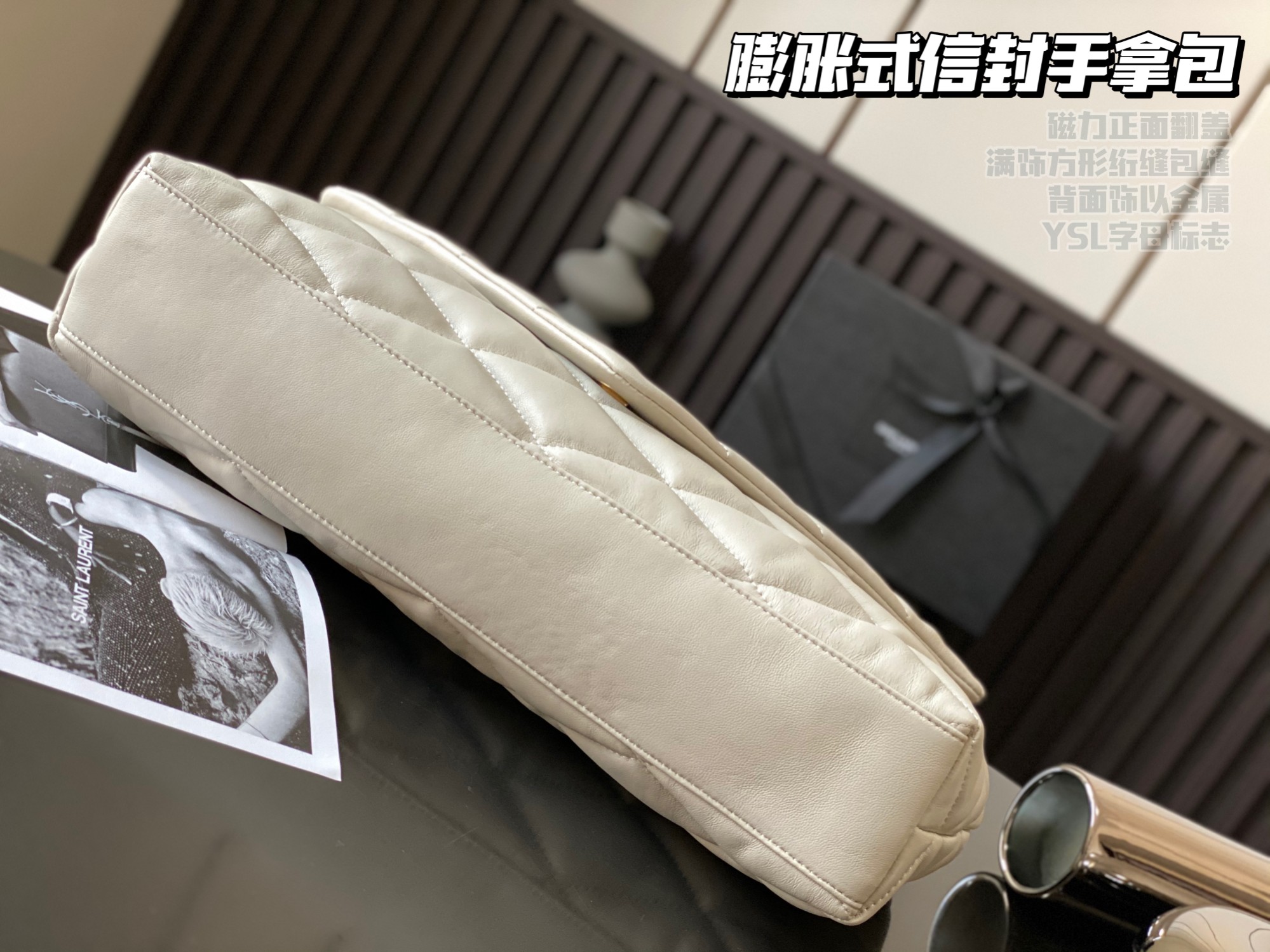 SADE LARGE CLUTCH IN SATIN1:1High-quality replica