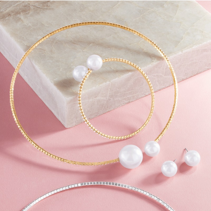 Faux-Pearl Crystal Jewelry Set - MIDNIGHT VELVET CATALOG
