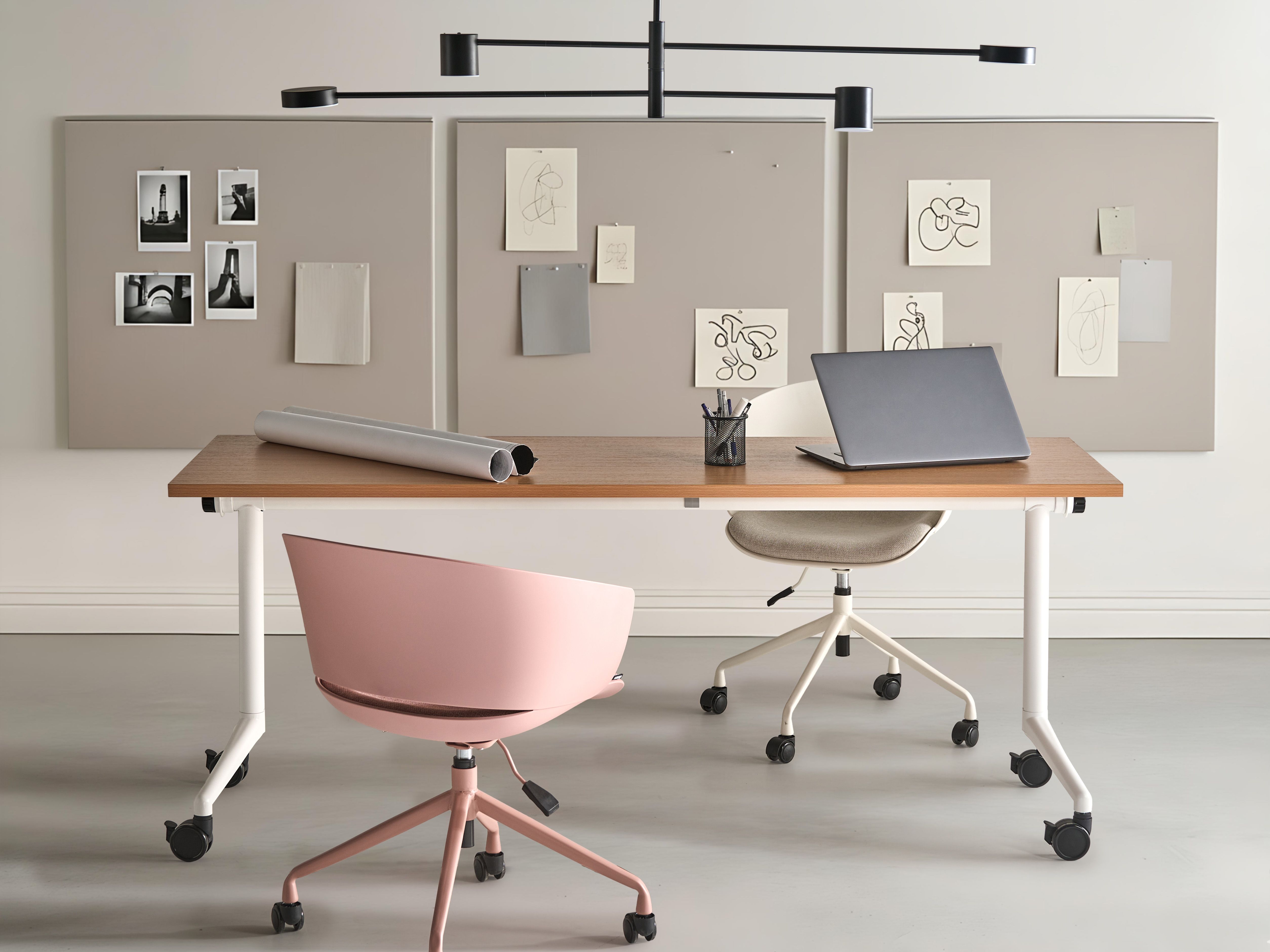 Foldable Office Desk CAVI Brown 180 cm 60 cm