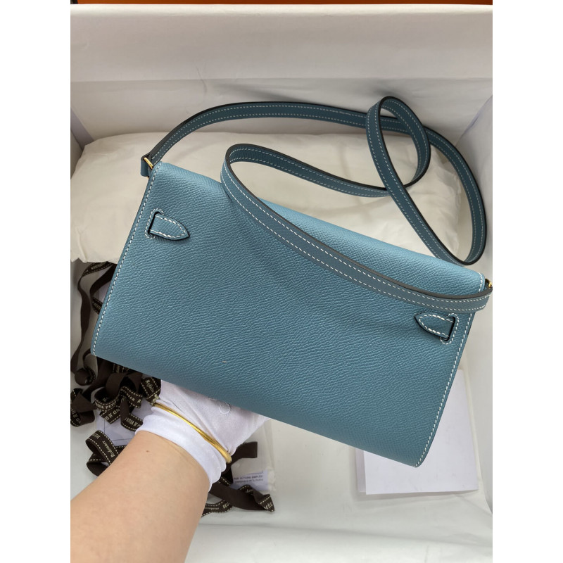Replica Hermes Kelly Wallet To Go Woc 499041 Blue