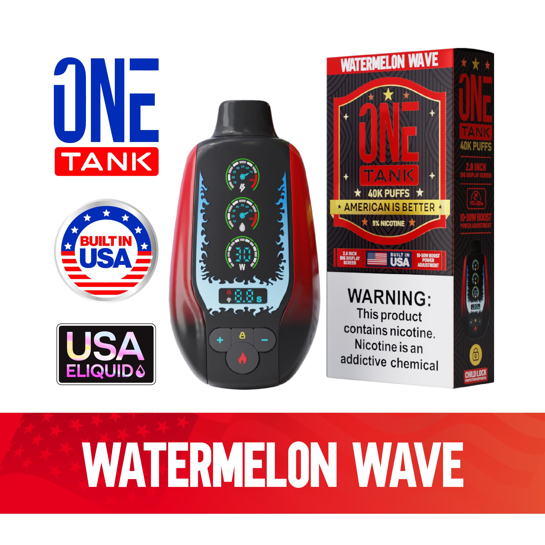 ONE TANK 40K Rechargeable Disposable Vape