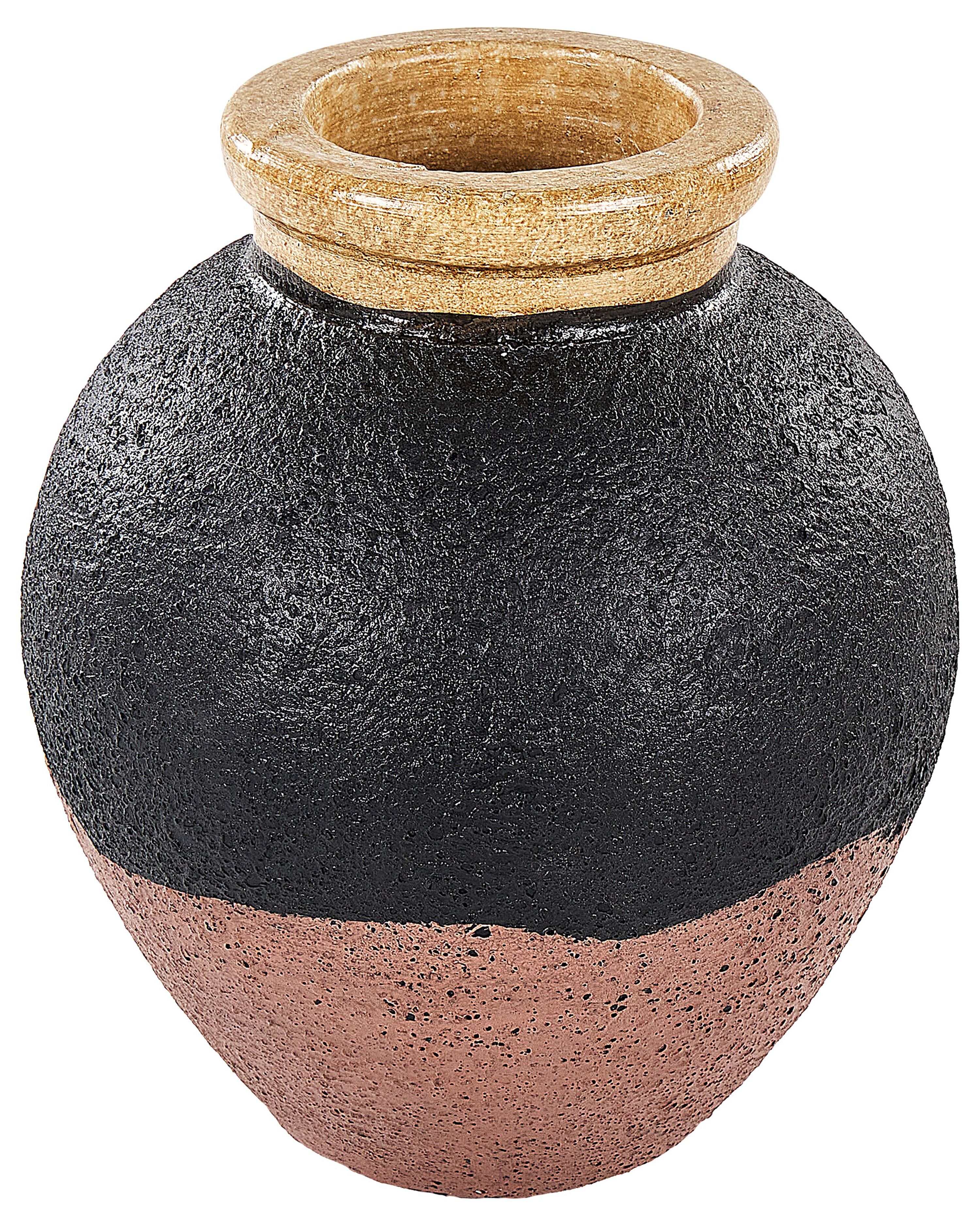 Decorative Vase DAULIS Ceramic 31 cm Black