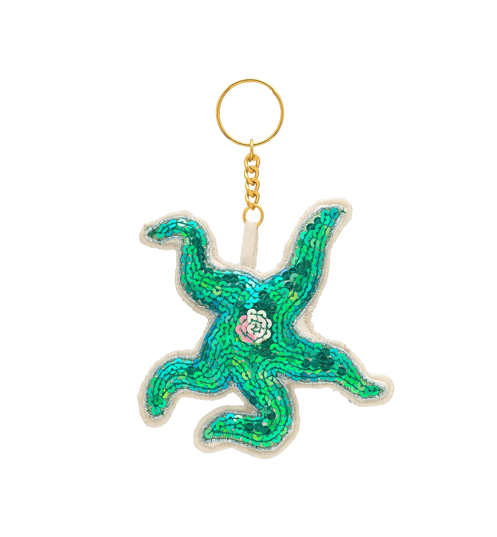 Sage Stella Marina Beaded Keychain