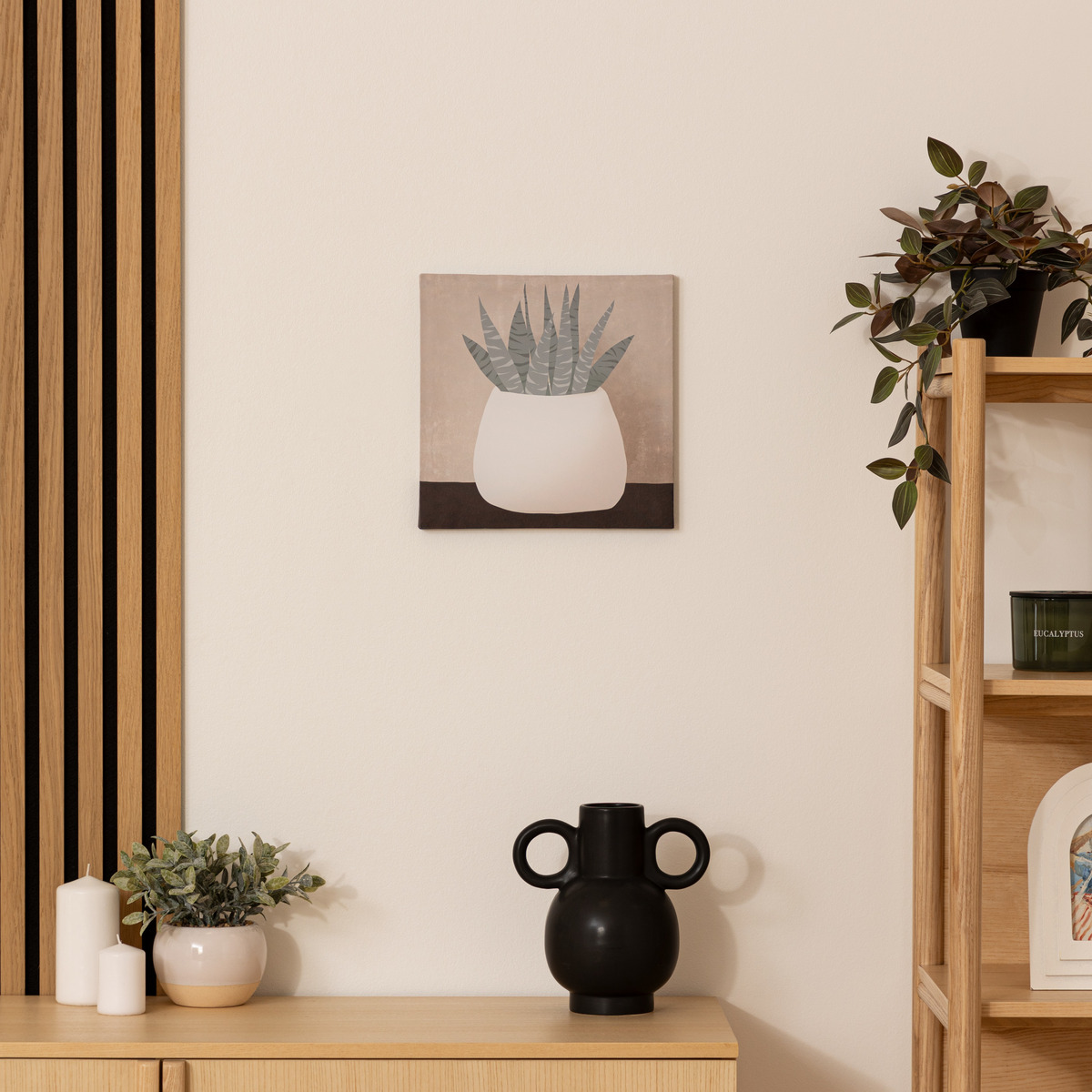 "Jennifer" printed canvas Pink, 28x28 cm