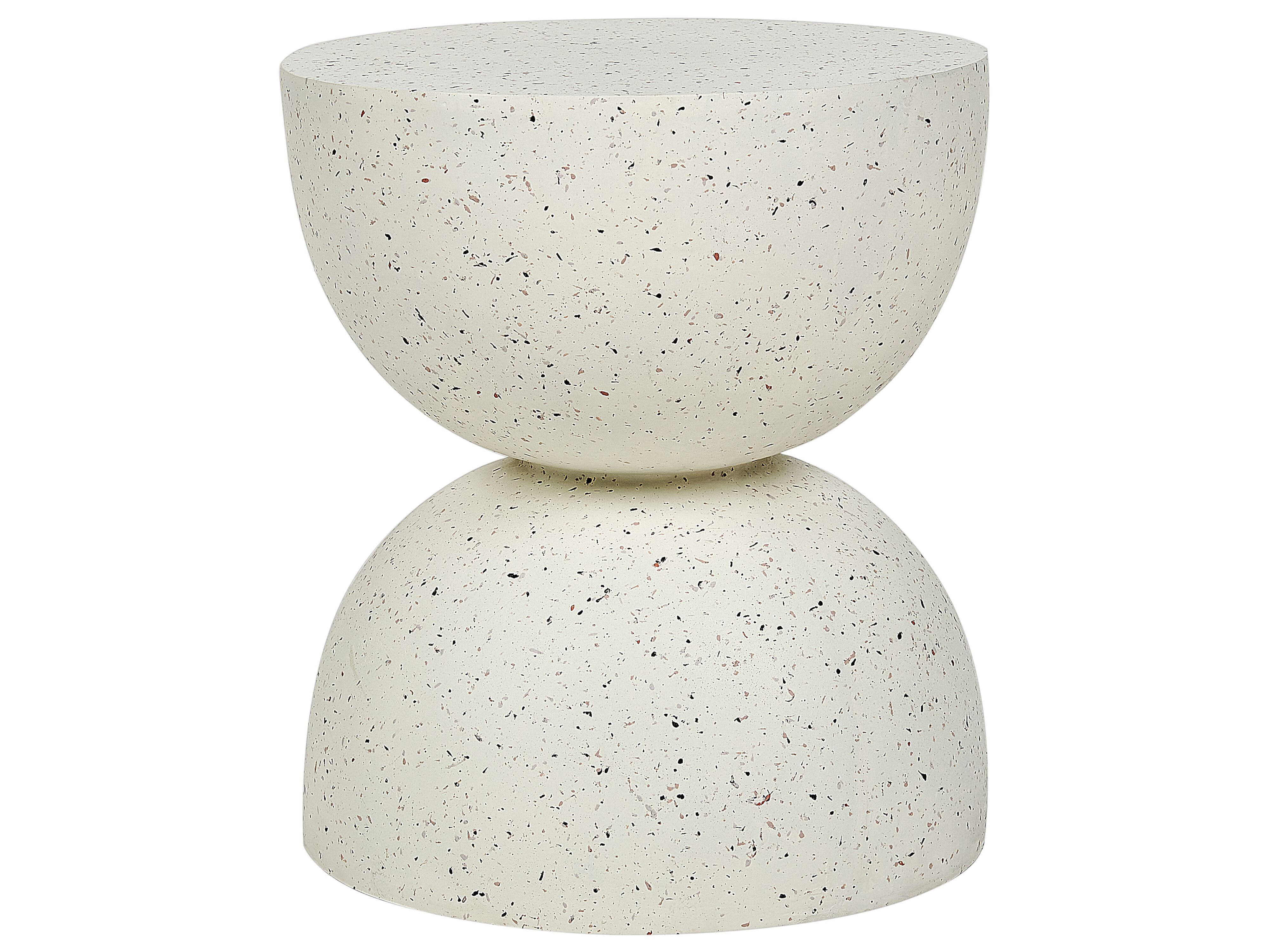 Side Table CAORIA 40 cm 40 cm Terrazzo Effect White Terrazzo