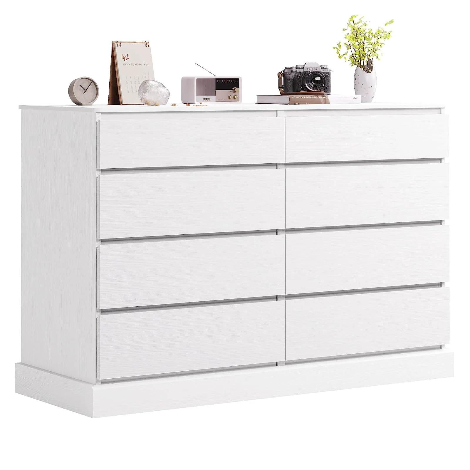 8 Drawers Double Dresser Wooden Black Chest of Drawers for Bedroom, Large Storage Cabinet for Home Living Room - Image 12