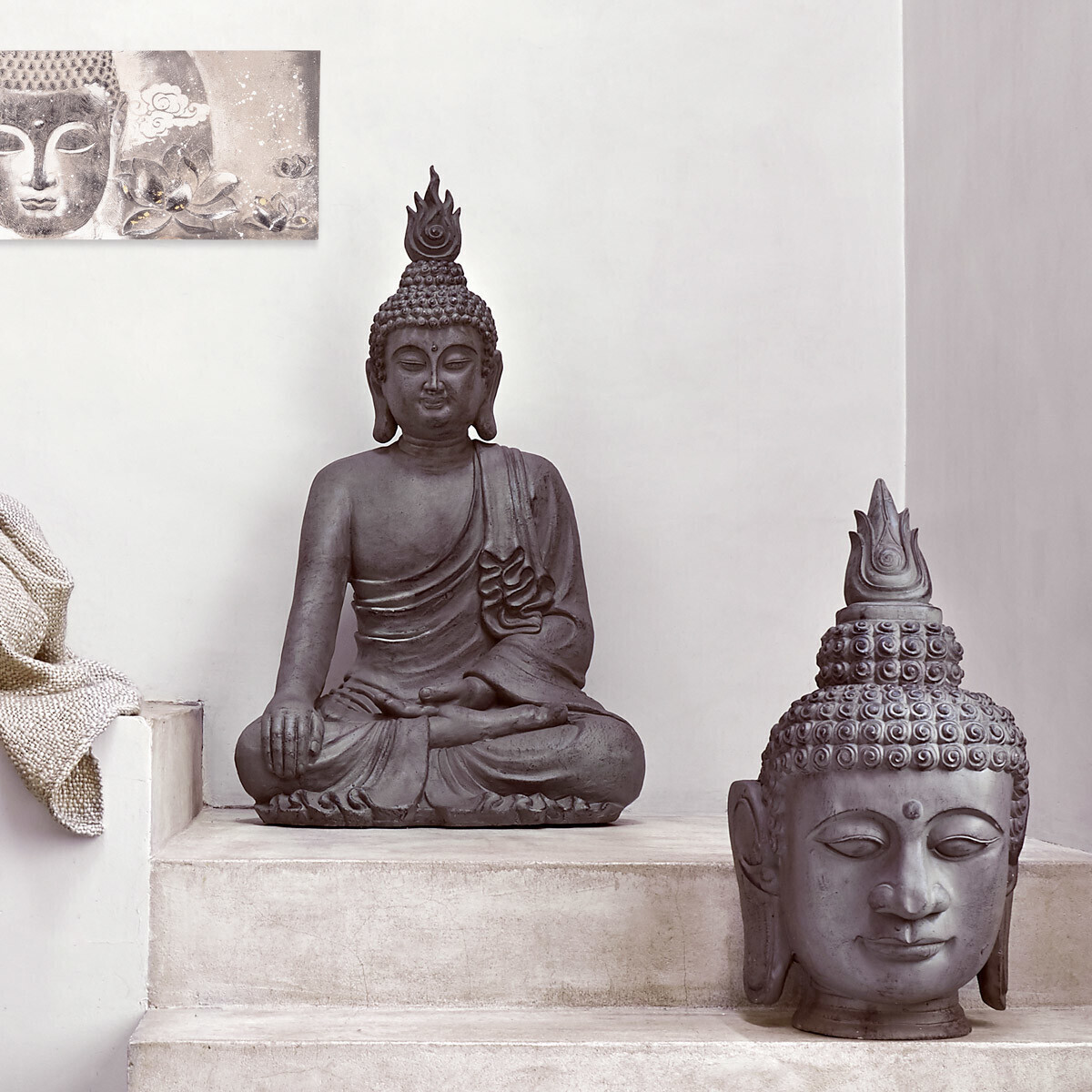 Statue "Buddha" sitting H.106 cm