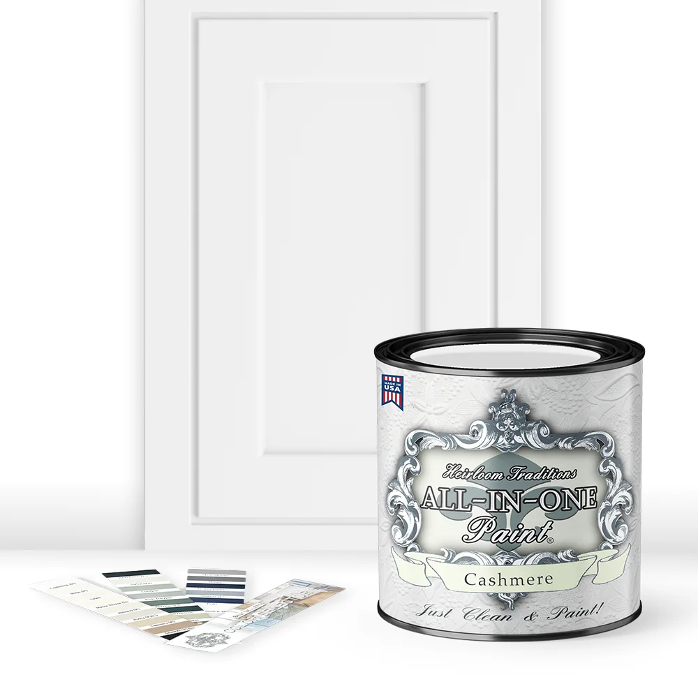 ALL-IN-ONE Paint, 2 Quart Cabinet Paint Bundle and Tool Kit - Cashmere (true white)
