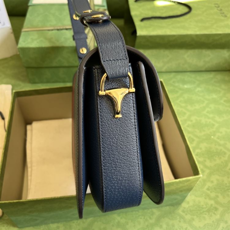 adidas x Gucci Gucci Horsebit 1955 small bag Dark blue and red leather – GB1051:1High-quality replica