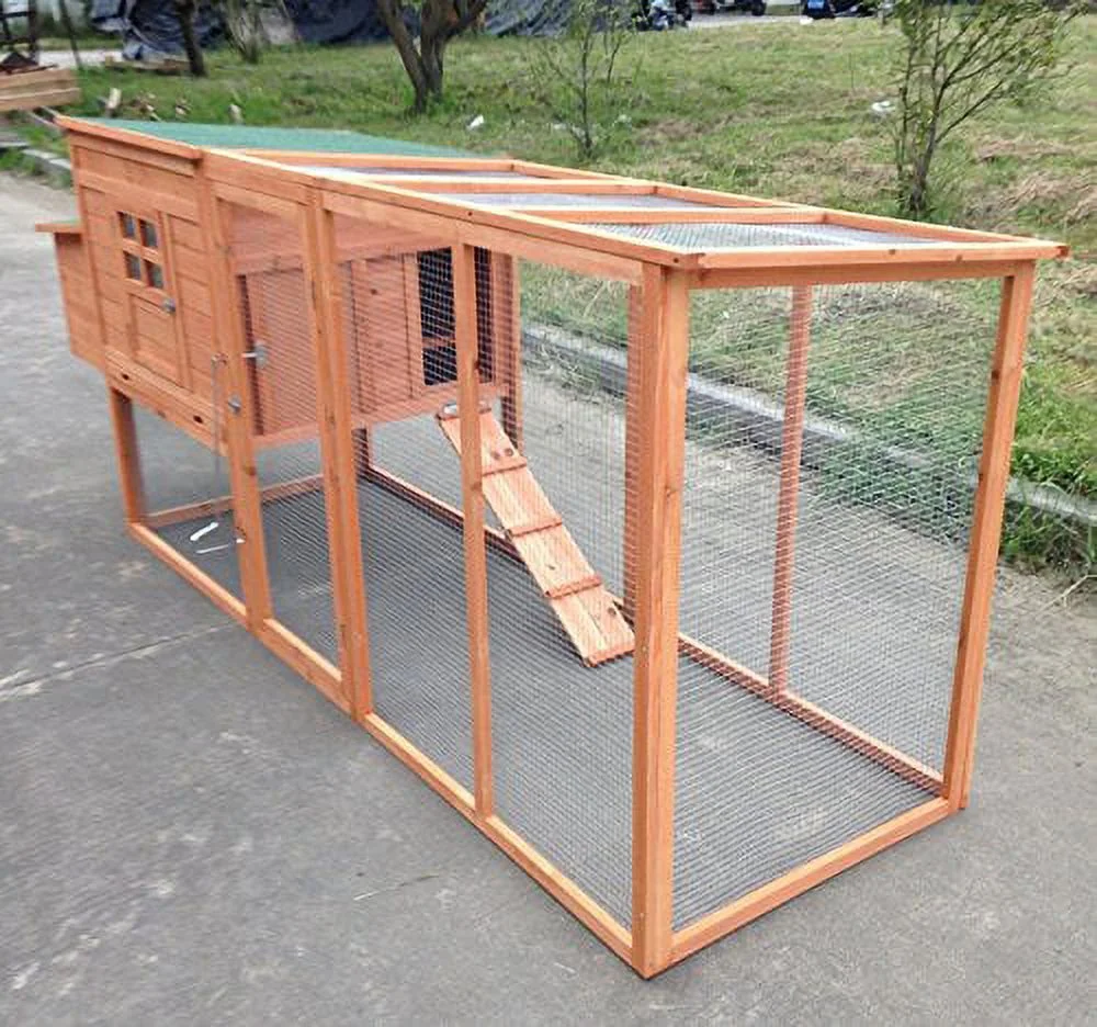 Chicken Coop Large 95" Deluxe Solid wood Hen Chicken Cage House Coop Huge with Run nesting box - Image 4