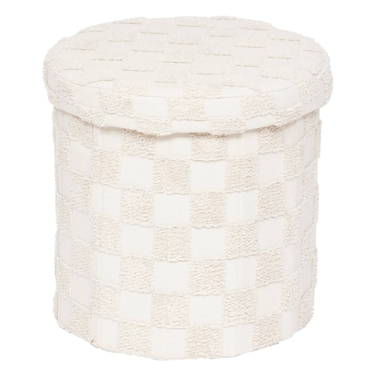 Folding pouf "Pasti" White, D.38x38 cm