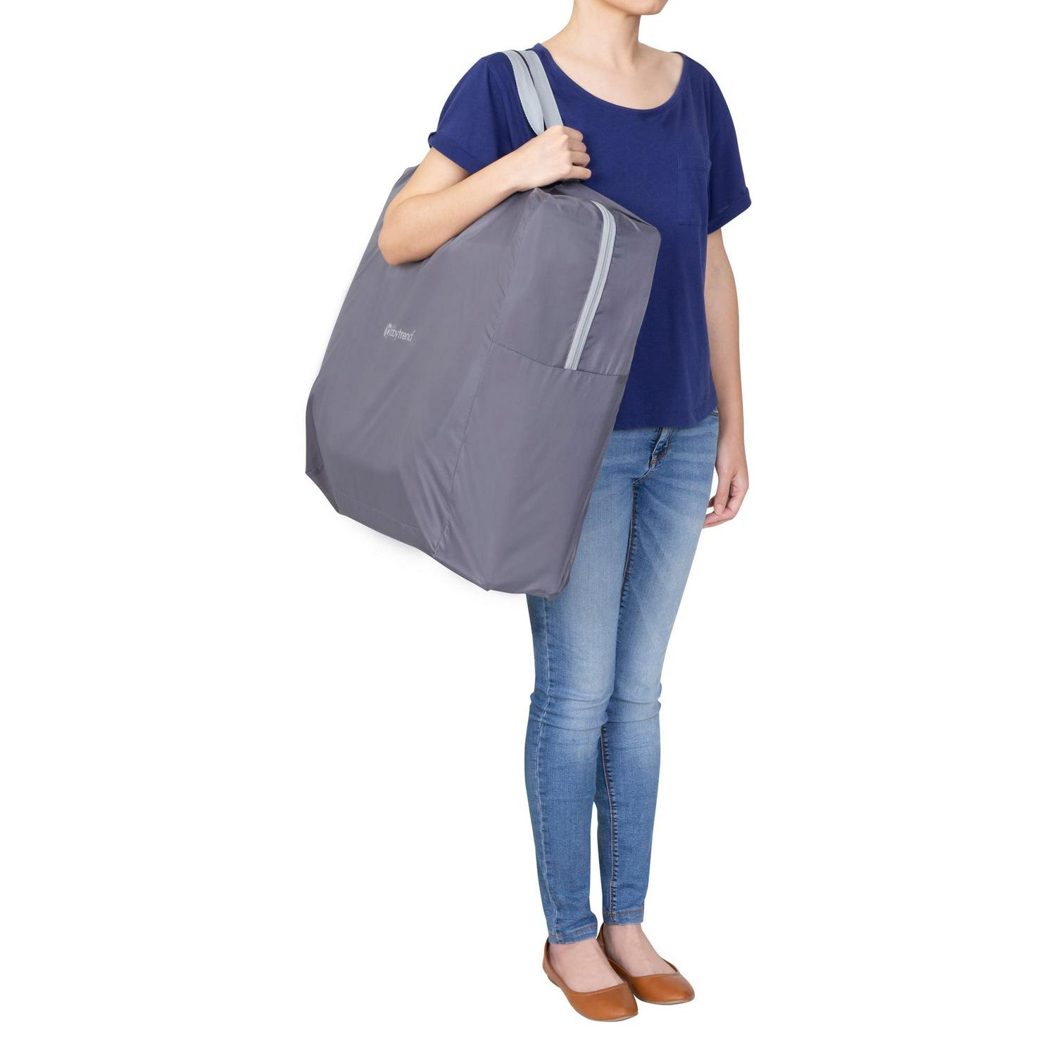 Baby Trend Quick Fold 2-in-1 Rocking Bassinet with Travel Bag - Shadow Stone Grey - Image 9