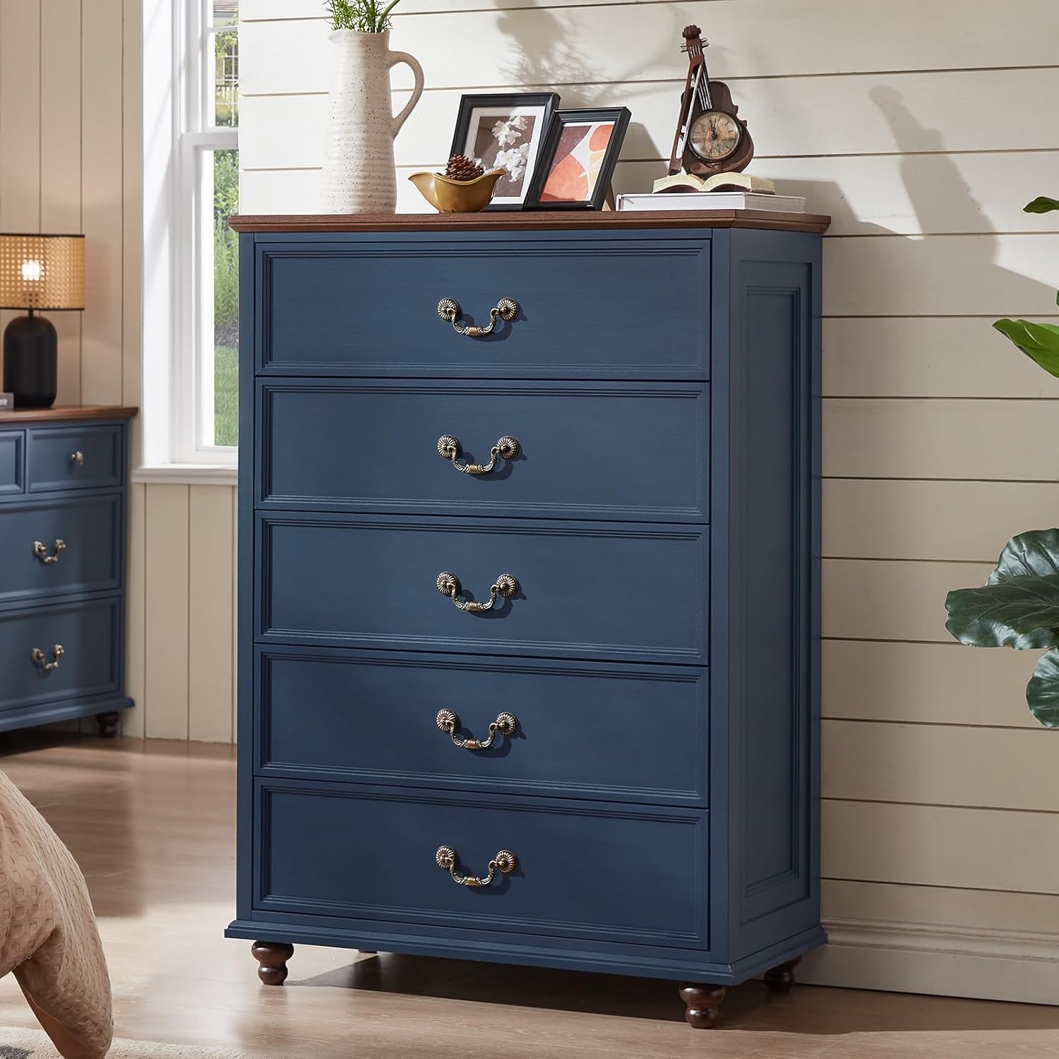 Farmhouse 5 Drawer Dresser for Bedroom, 45