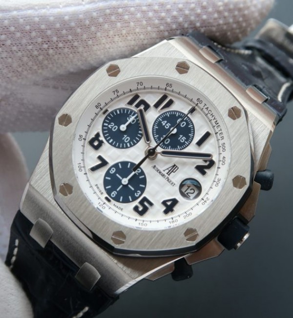 Replica Audemars Piguet JF Royal Oak Offshore Navy Blue Leather Strap A3126 - Elite Watch Atelier