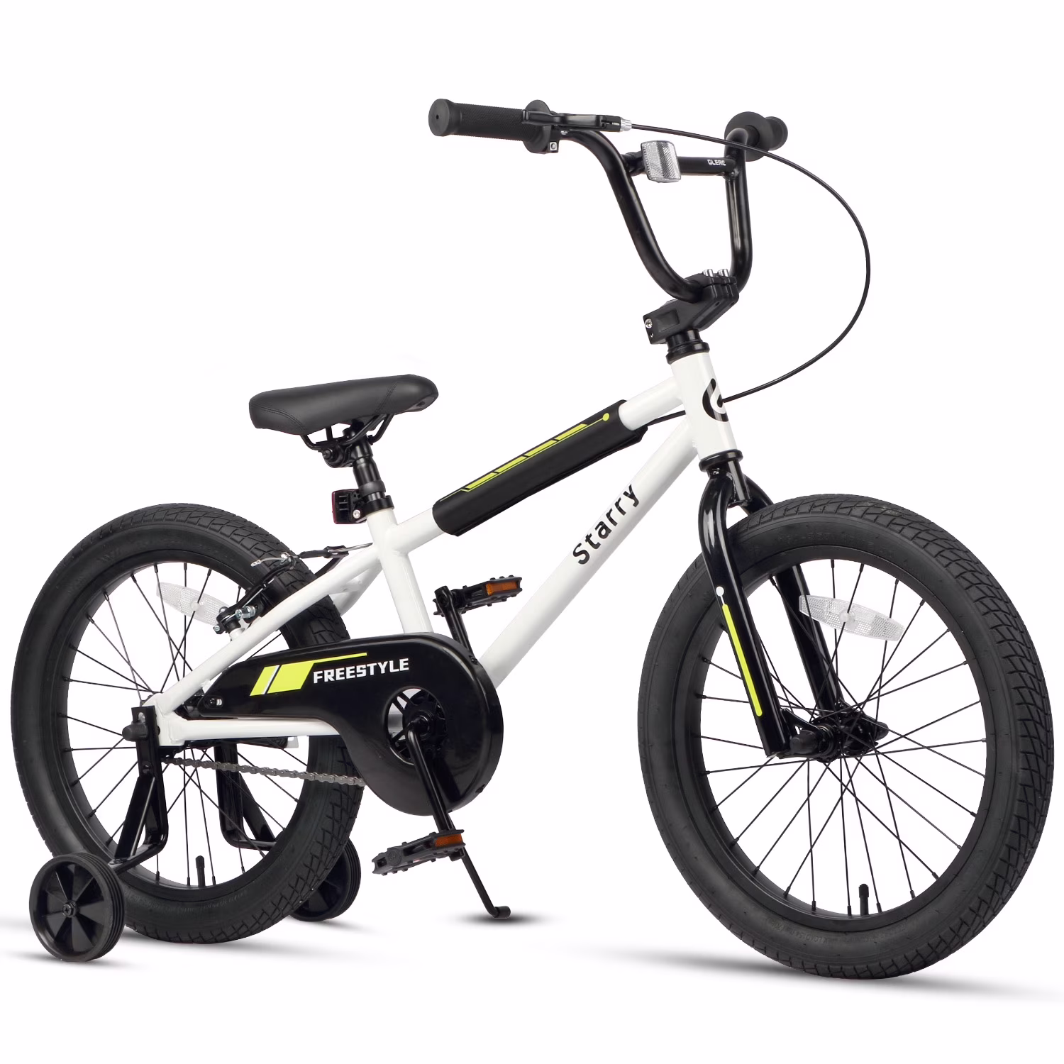 Glerc 14 Inch Little Kids Bike BMX Style Bicycle with Training Wheels Coaster Brake for 3 4 5 Years Old Boys Girls, Blue