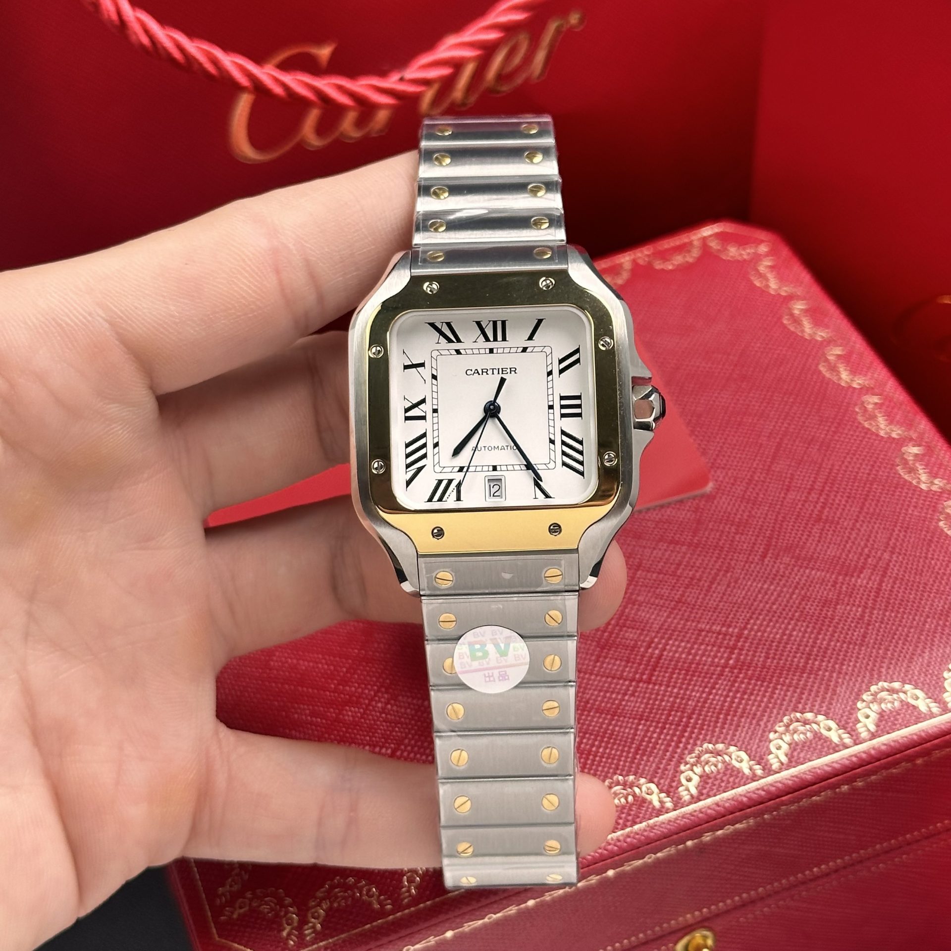 Cartier Replica 11 Watch Santos de Cartier W2SA0009 Demi Gold BV Factory 39.8mm - Elite Watch Atelier